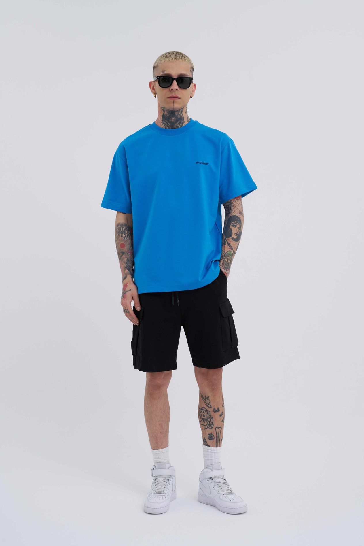 Erkek Kargo Cepli Basic Relaxed Siyah Şort