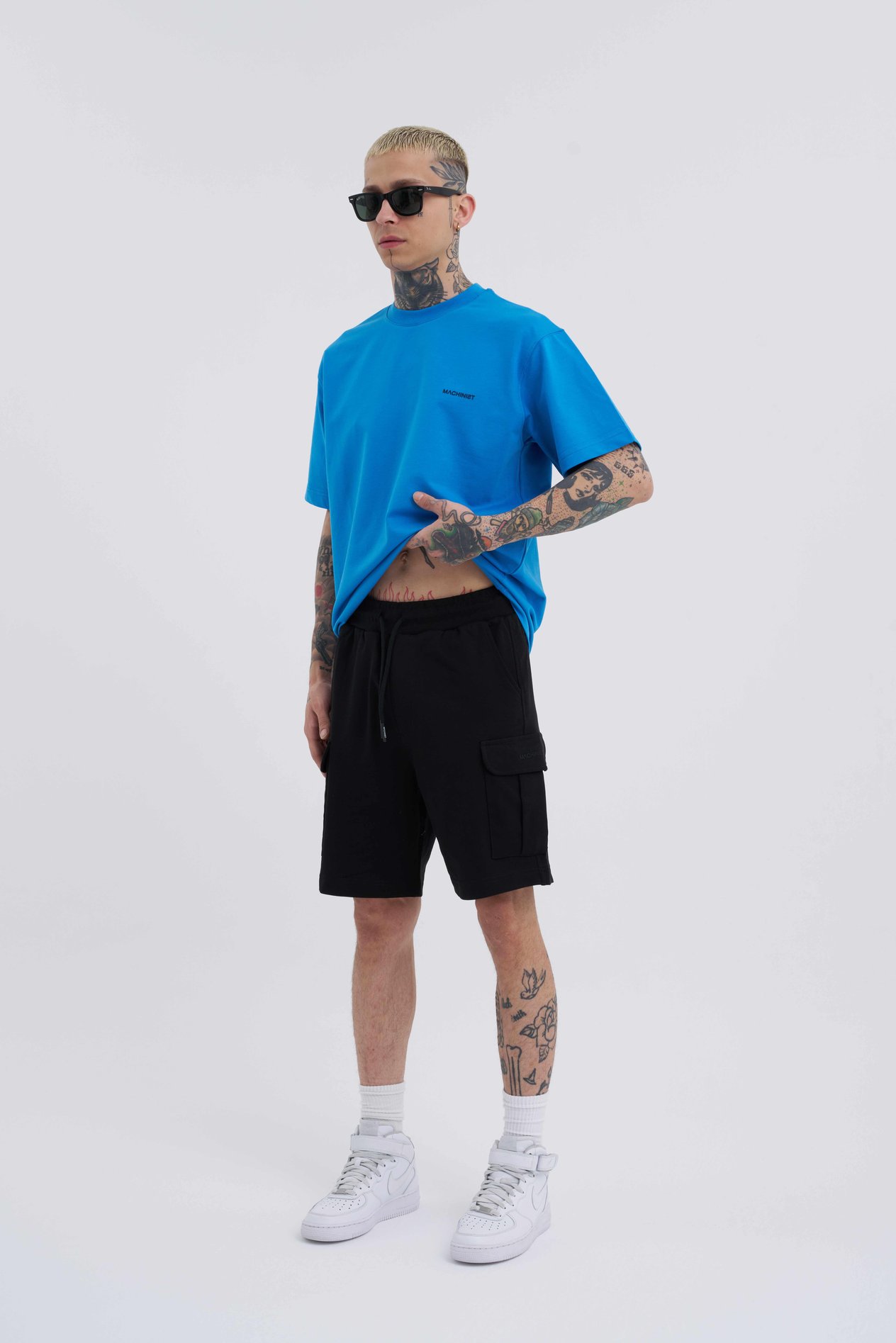 Erkek Kargo Cepli Basic Relaxed Siyah Şort