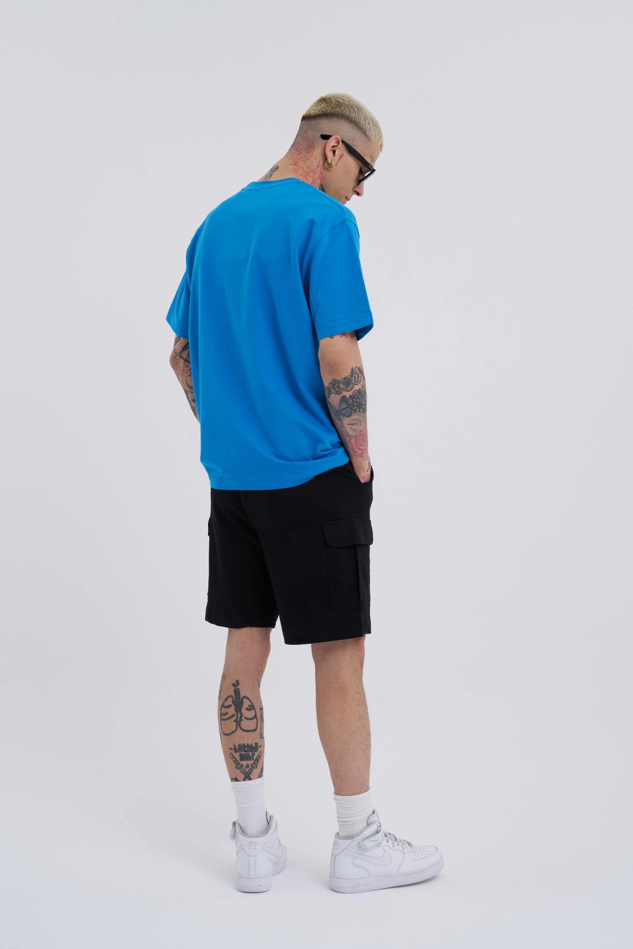 Erkek Kargo Cepli Basic Relaxed Siyah Şort
