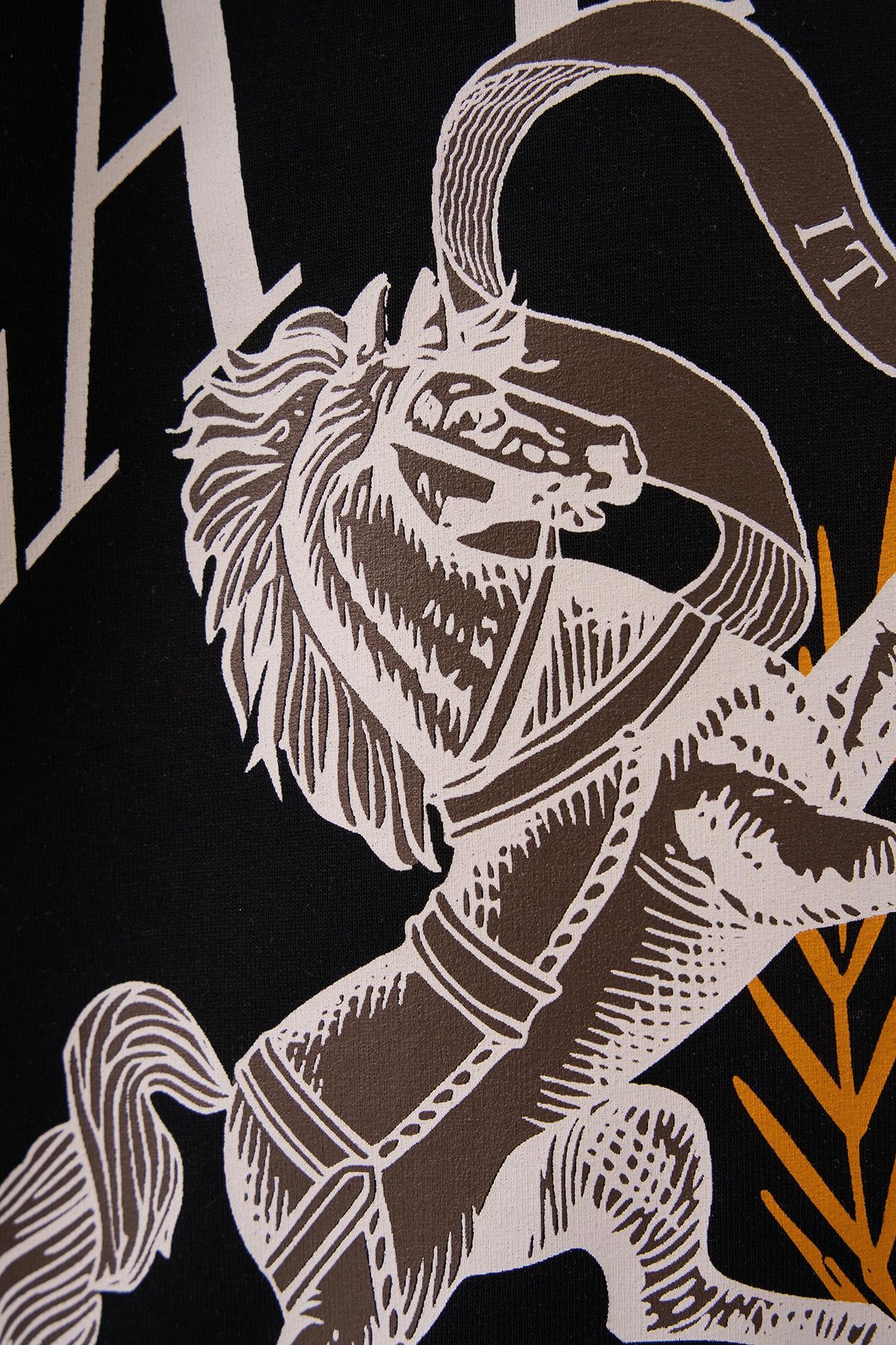 Erkek La Revelation Printed Oversi̇ze Ti̇şört DARK BLACK