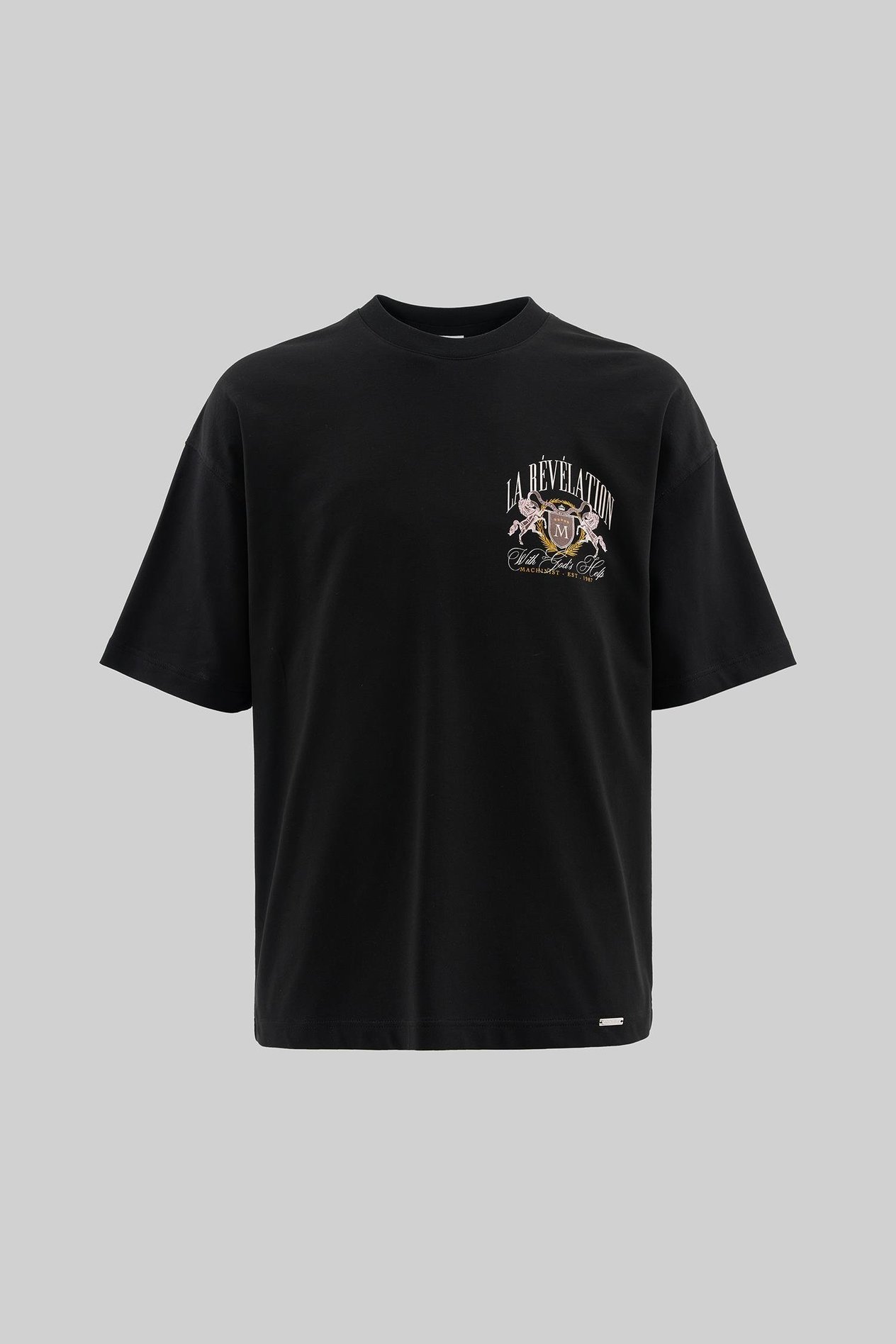 Erkek La Revelation Printed Oversi̇ze Ti̇şört DARK BLACK