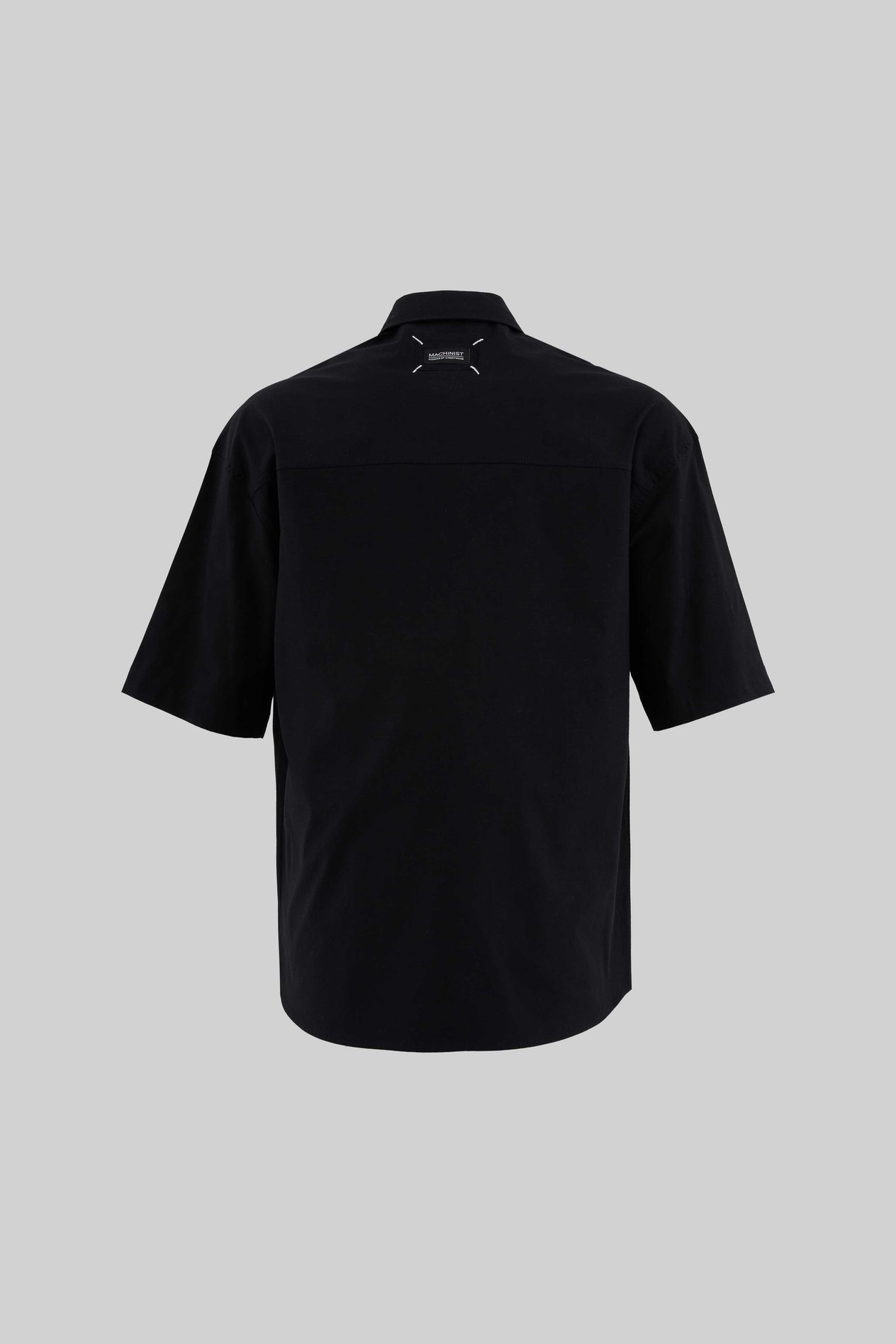 Erkek Labeled And Technical Stitched Gömlek BLACK