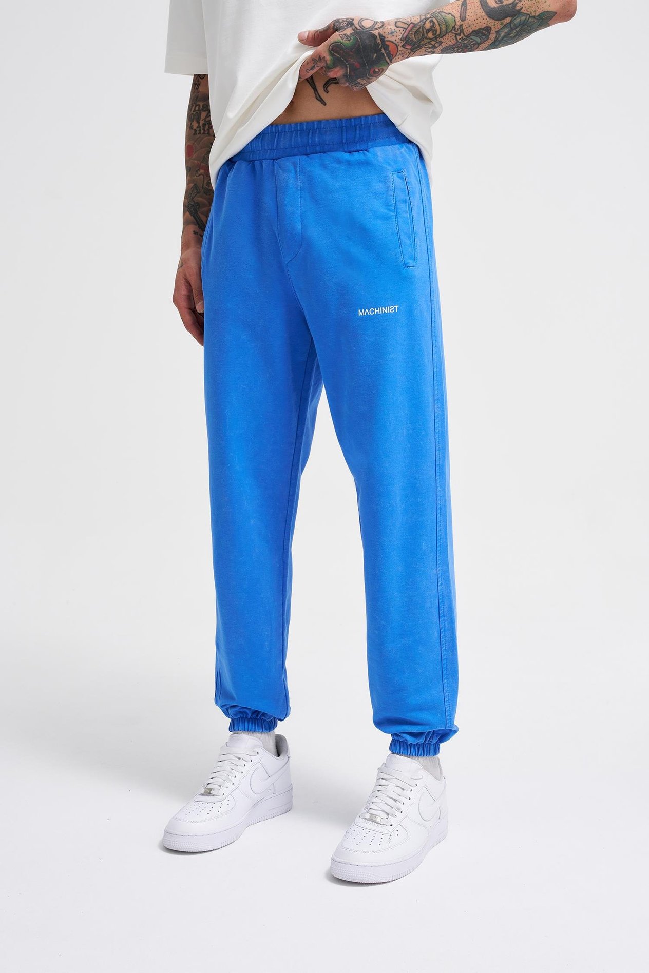 Erkek Luxury Basic Yıkamalı Jogger Eşofman Altı SOFT BLUE SPOTTED