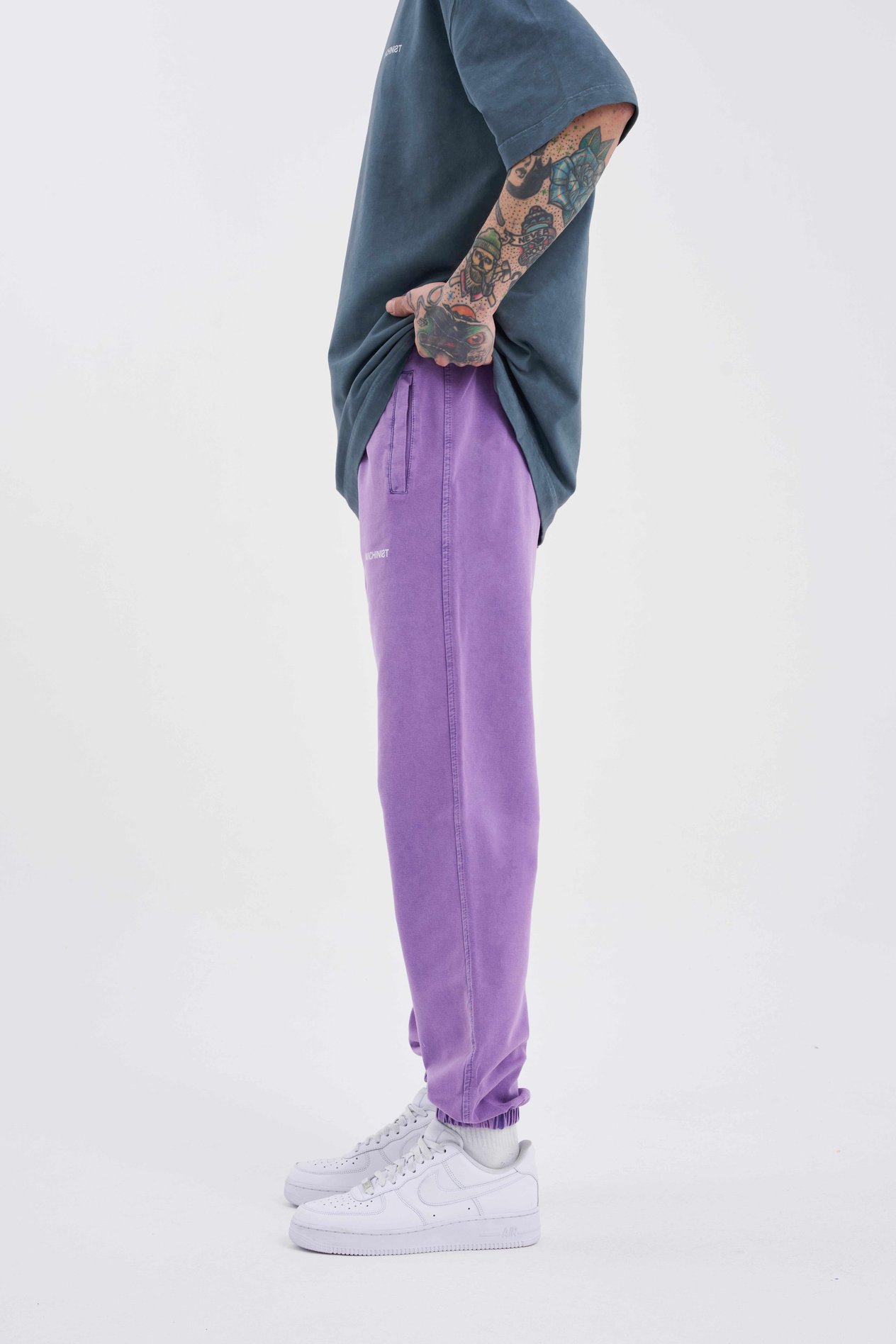 Erkek Luxury Basic Yıkamalı Jogger Eşofman Altı NEW PURPLE