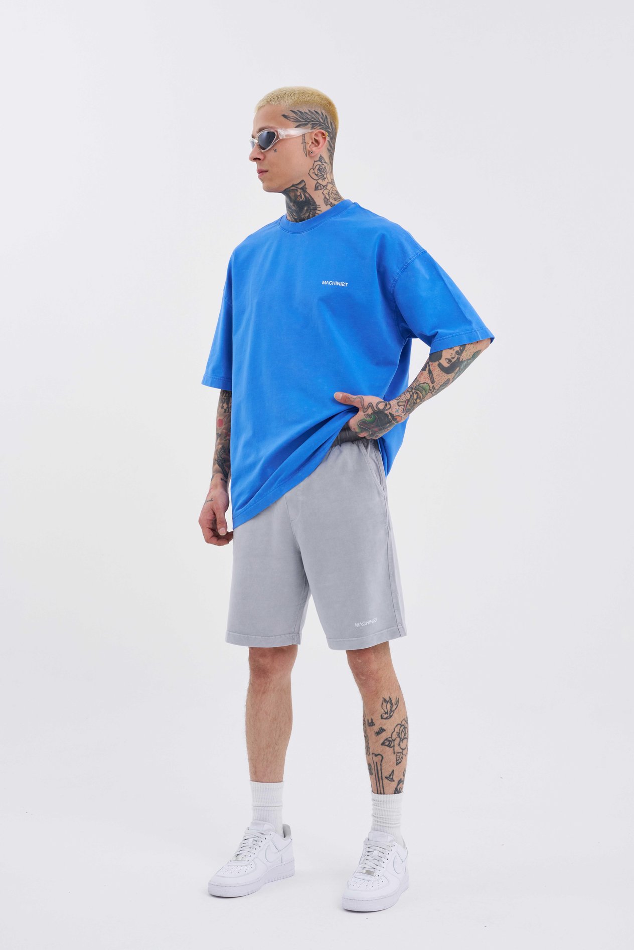Erkek Luxury Basic Yıkamalı Relaxed Gri Şort