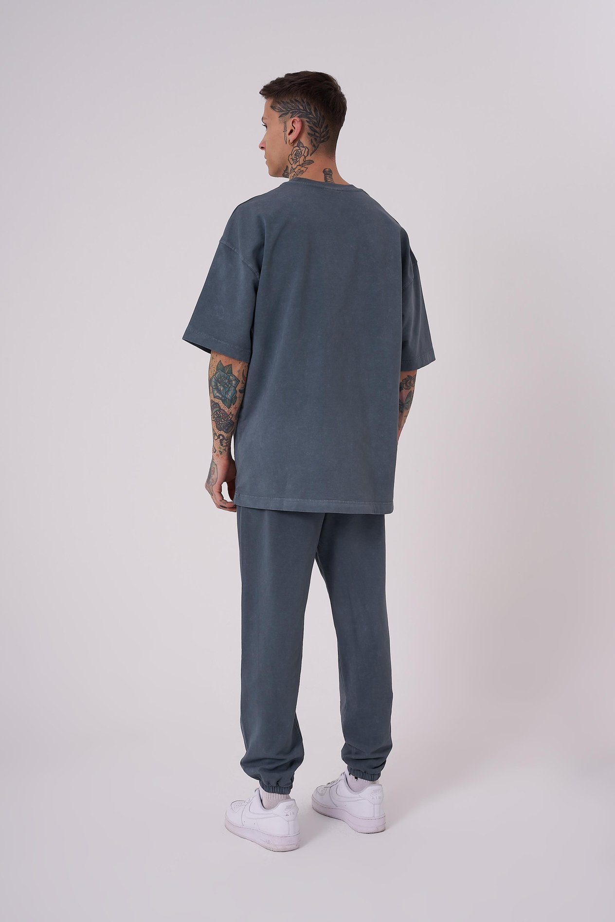 Erkek Luxury Yıkamalı Basic Oversize Ghost Tişört