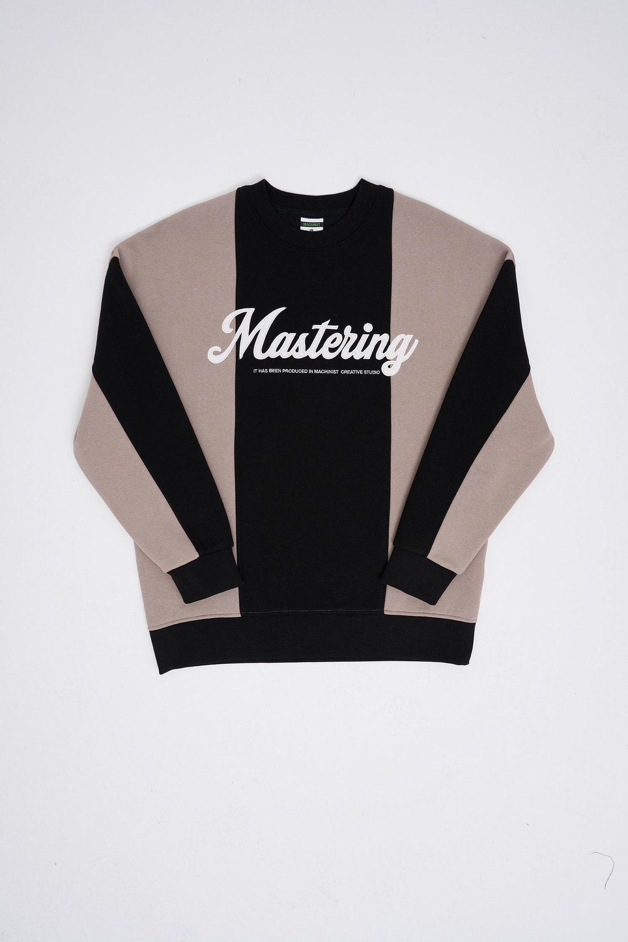 Erkek Mastering Slogan Embroidery Sweat BLACK-ICE GREY