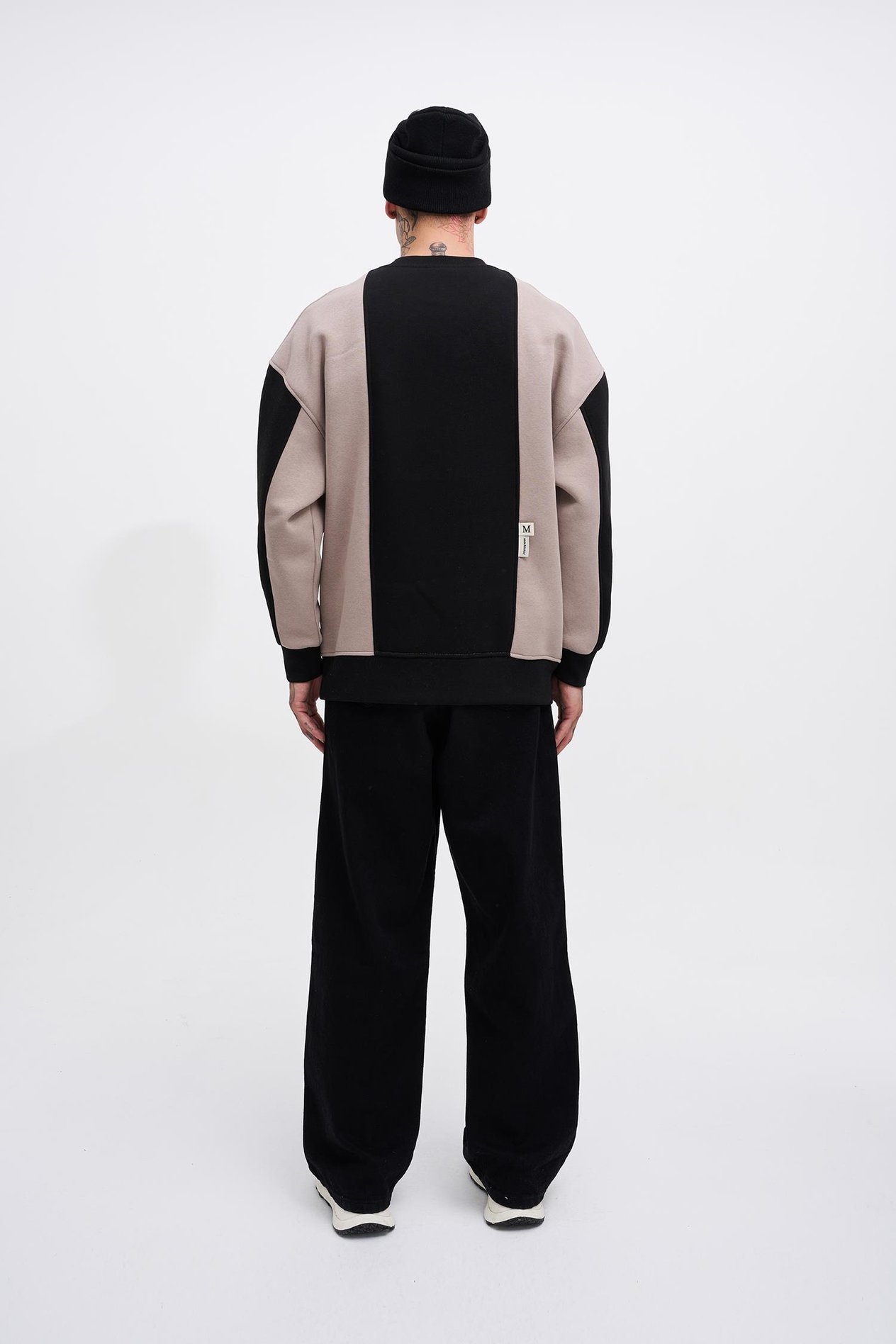Erkek Mastering Slogan Embroidery Sweat BLACK-ICE GREY
