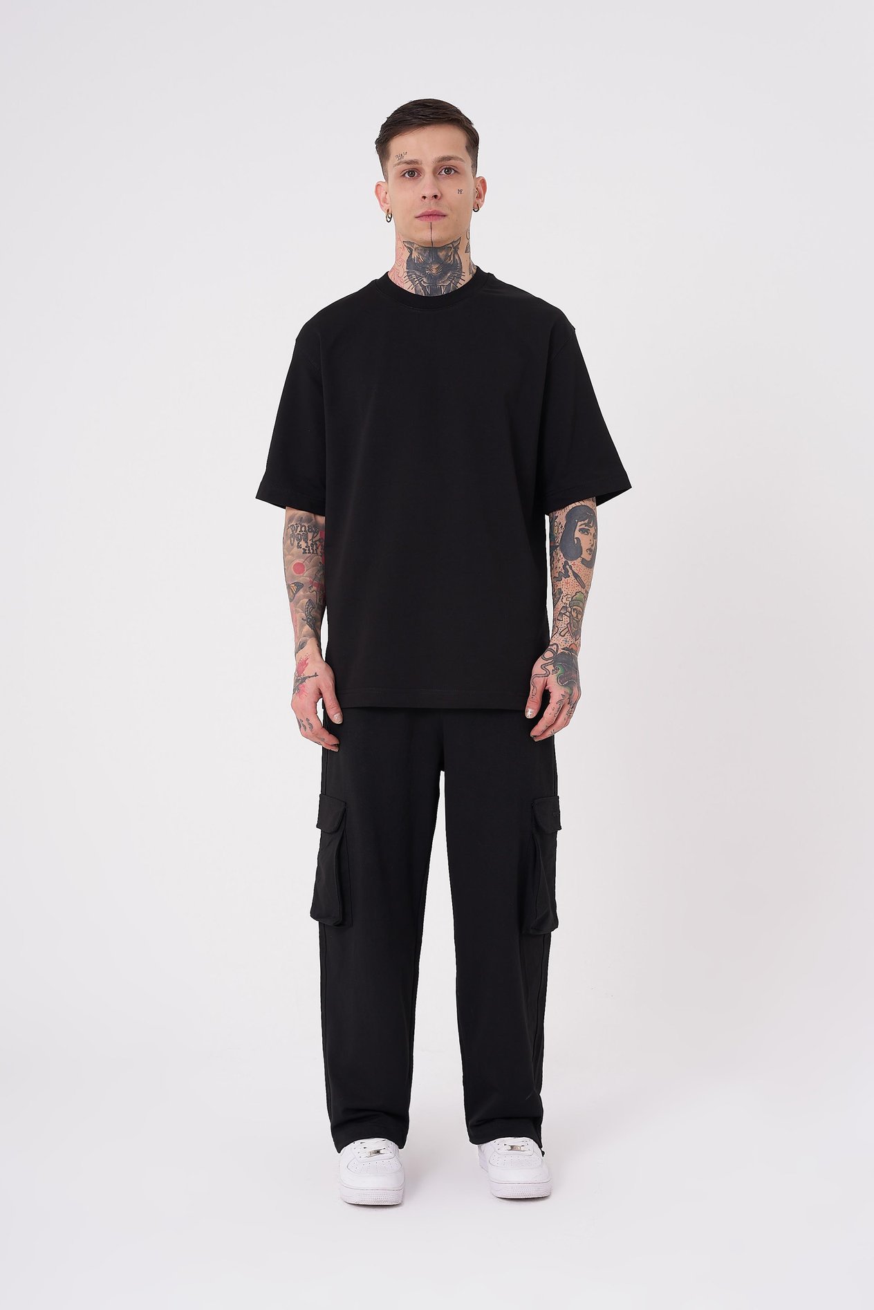 Erkek No Name Basic Relaxed Tişört DARK BLACK