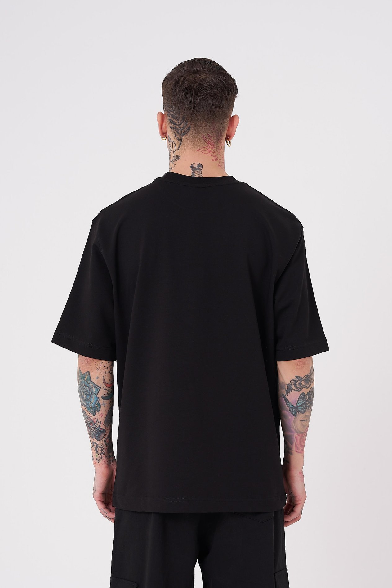 Erkek No Name Basic Relaxed Tişört DARK BLACK