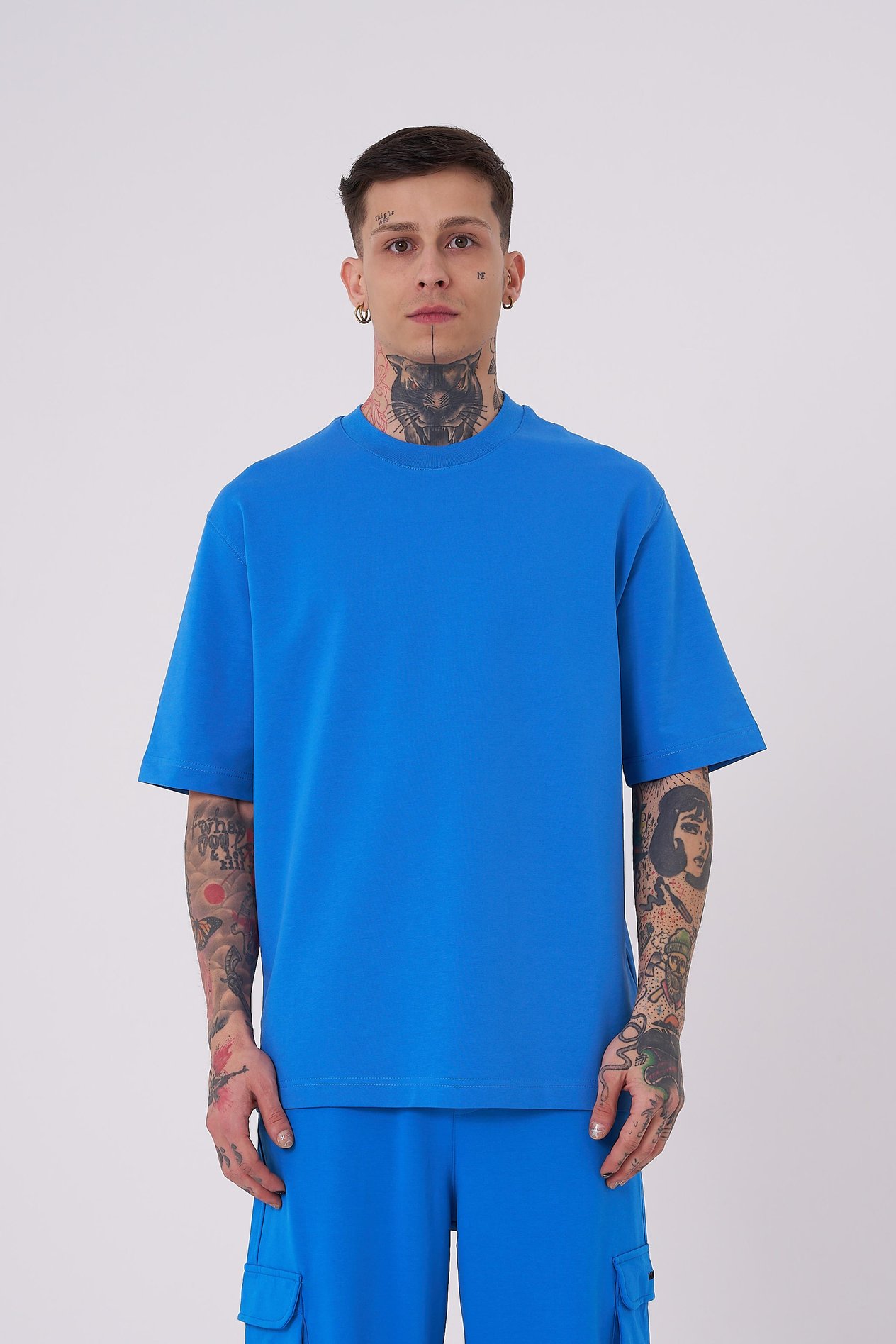 Erkek No Name Basic Relaxed Tişört SOFT BLUE