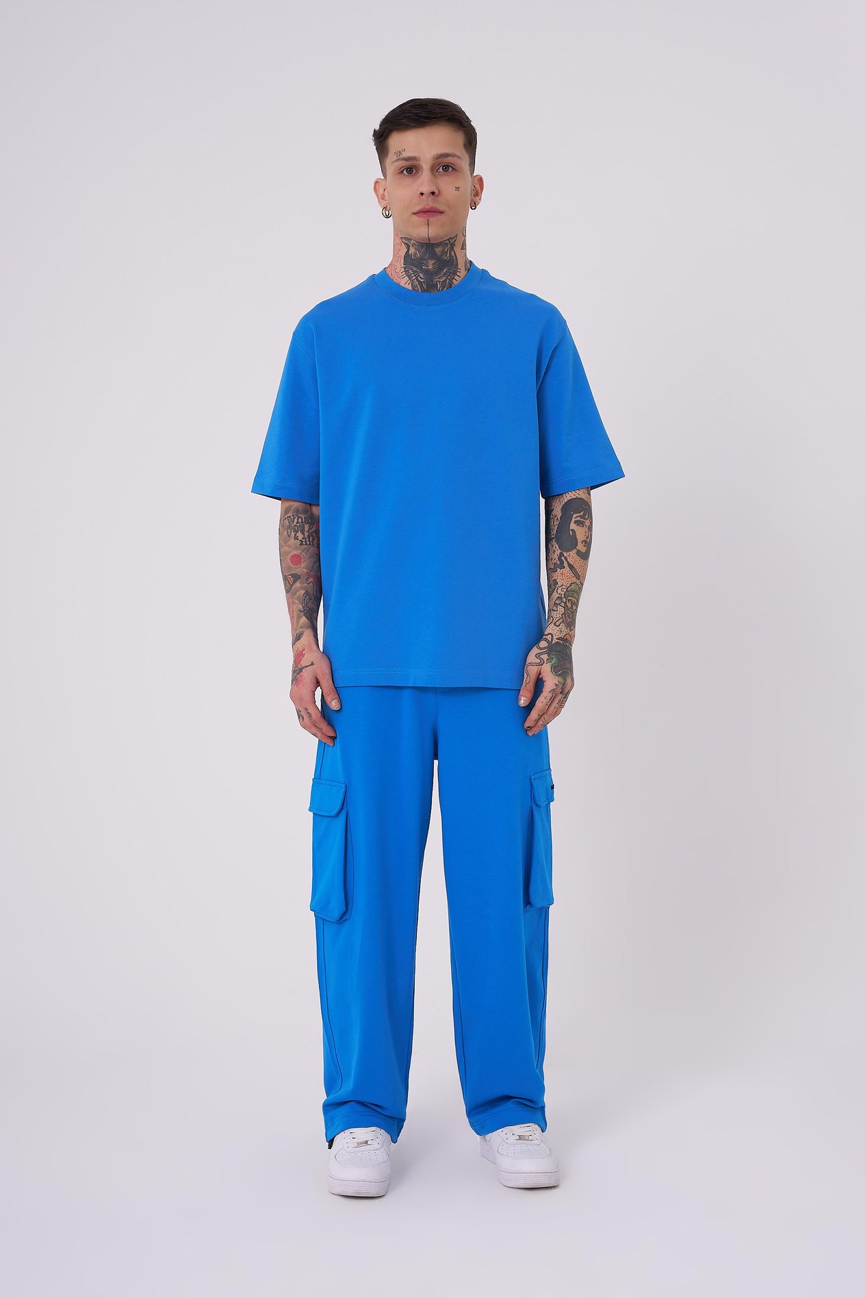 Erkek No Name Basic Relaxed Tişört SOFT BLUE