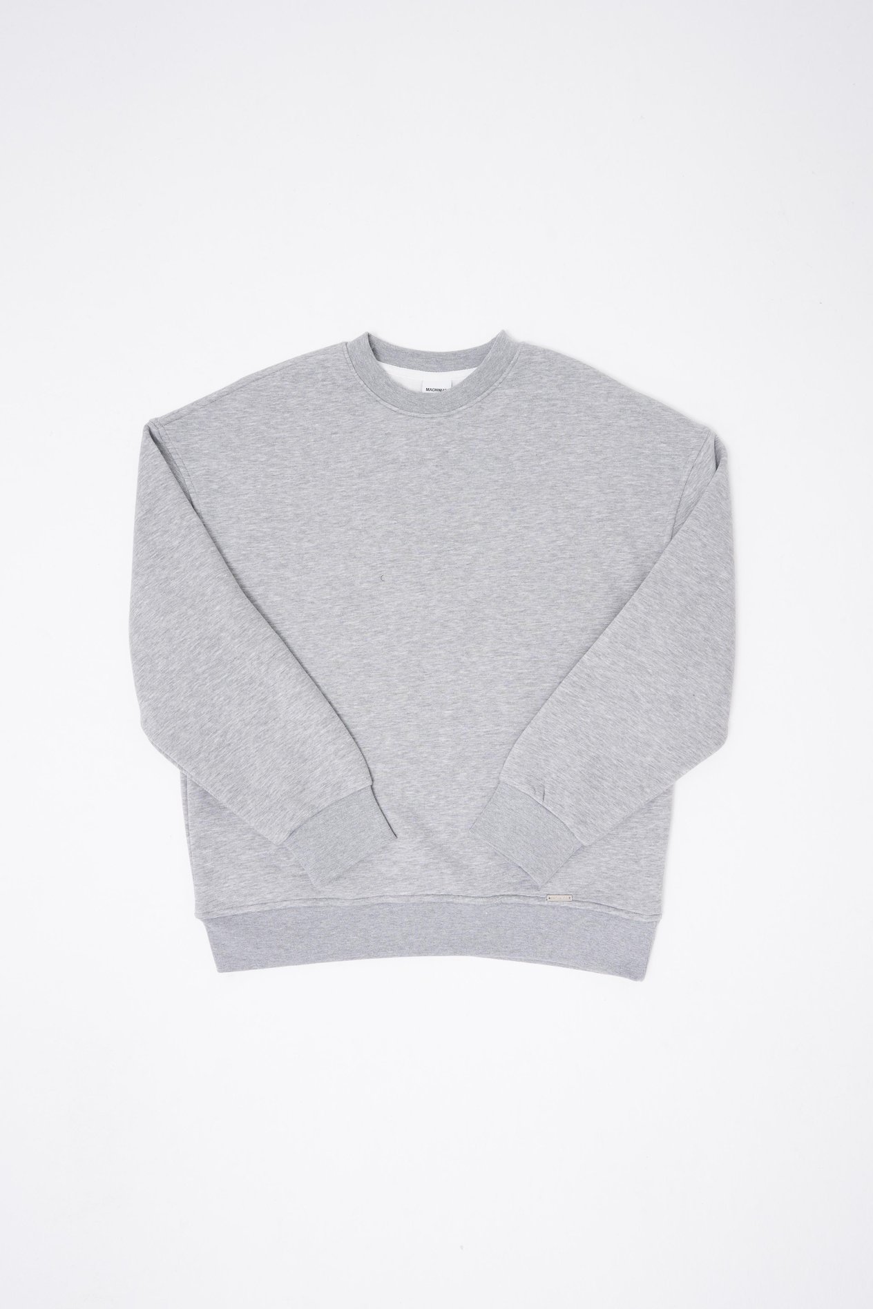 Erkek Oversize Basic Sweatshirt GREY MELANGE