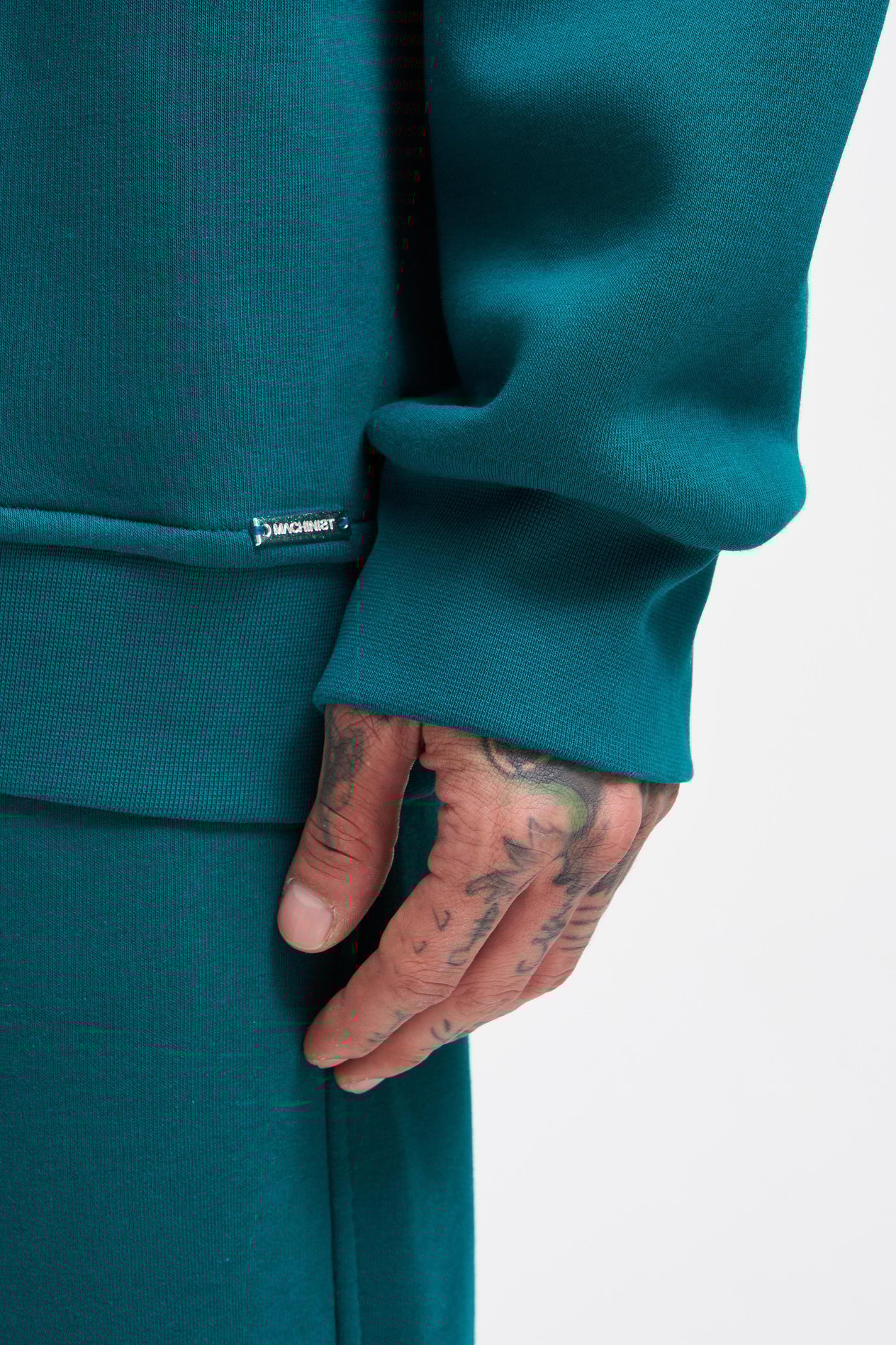 Erkek Oversize Basic Sweatshirt OIL GREEN