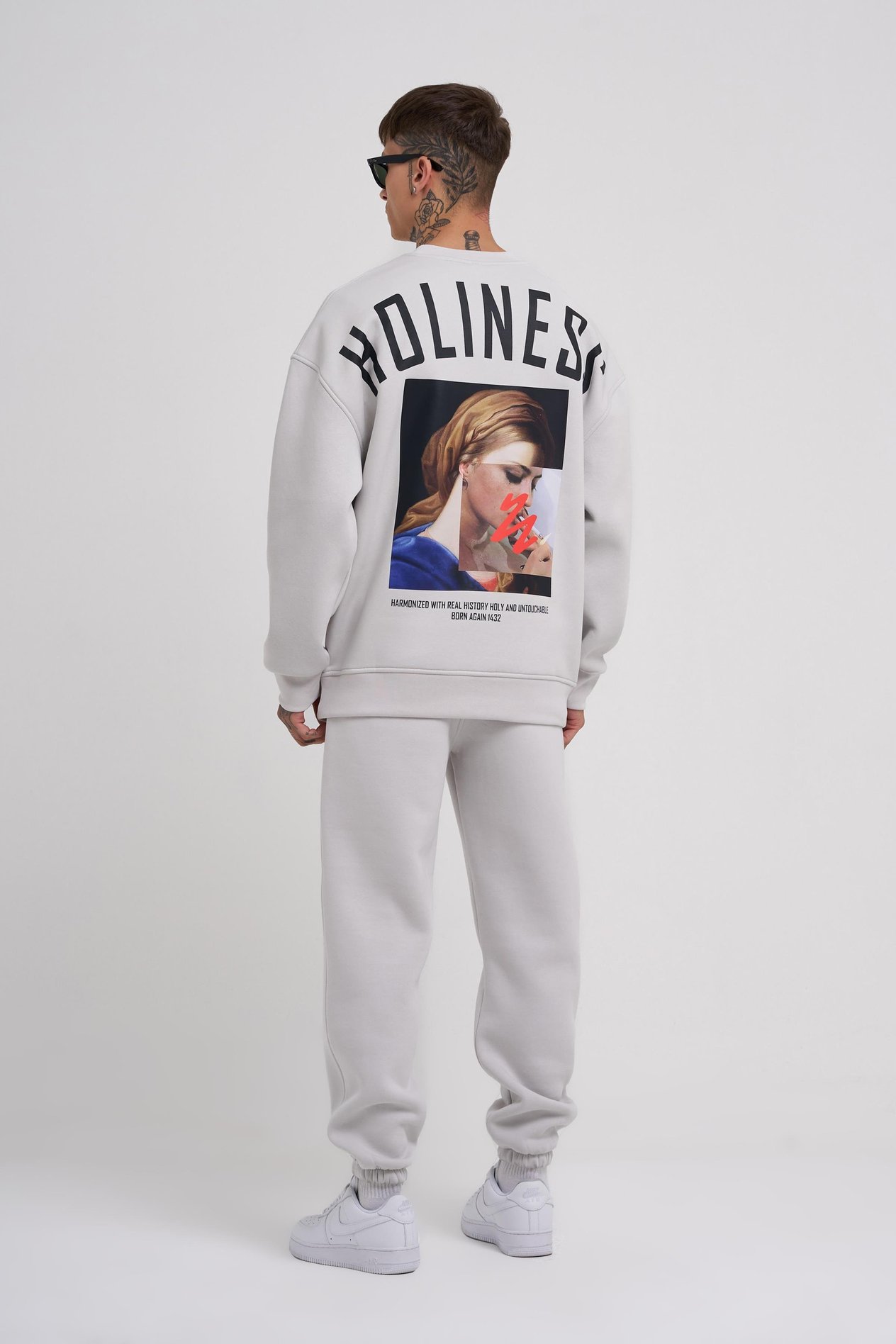Erkek Oversize Holiness Basic Sweatshirt SPACE GREY