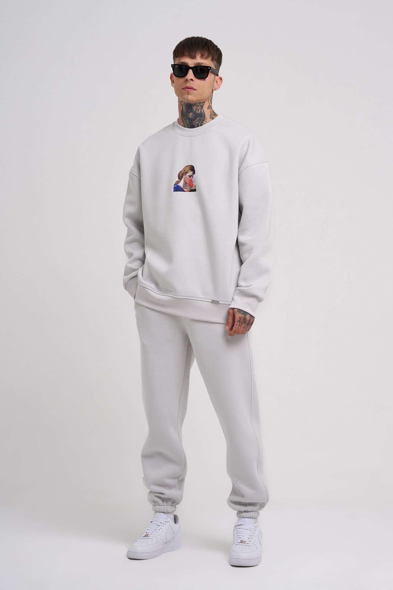 Erkek Oversize Holiness Basic Sweatshirt SPACE GREY