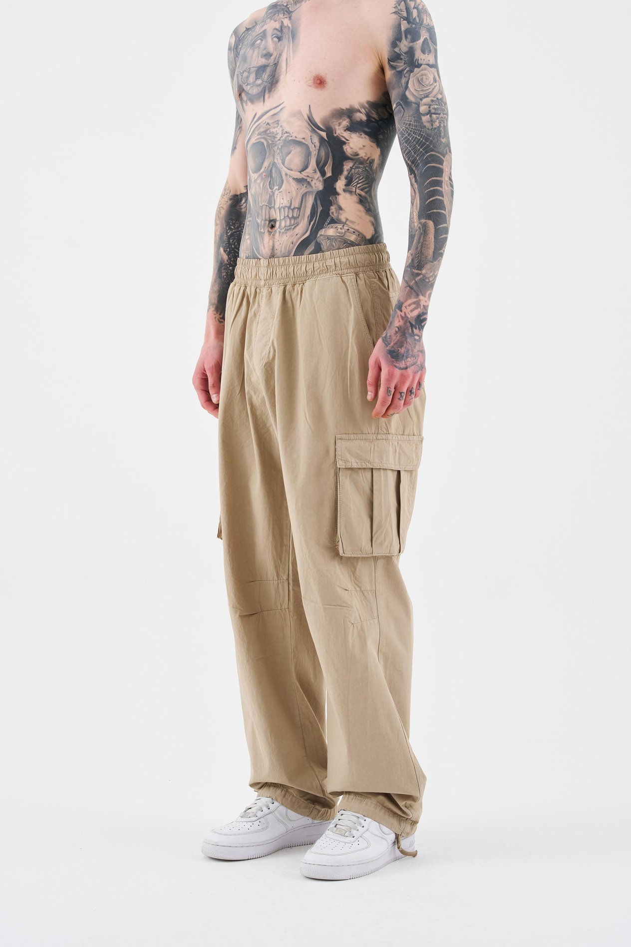 Erkek Paraşüt Kargo Pantolon BEIGE
