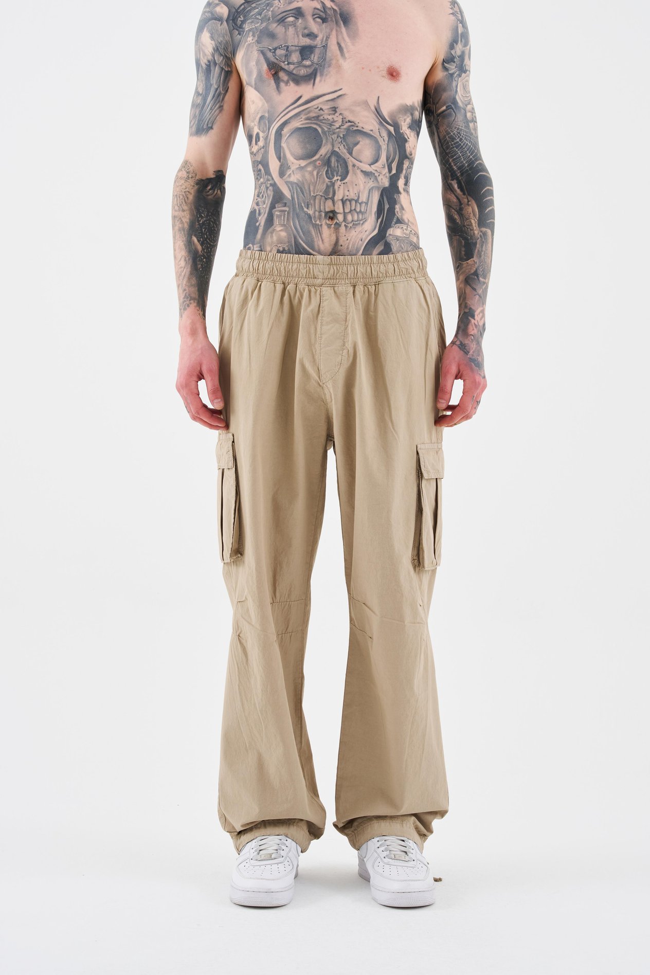 Erkek Paraşüt Kargo Pantolon BEIGE