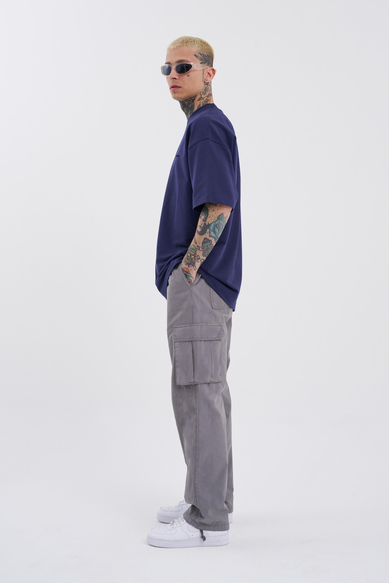 Erkek Paraşüt Kargo Pantolon LIGHT GRAY