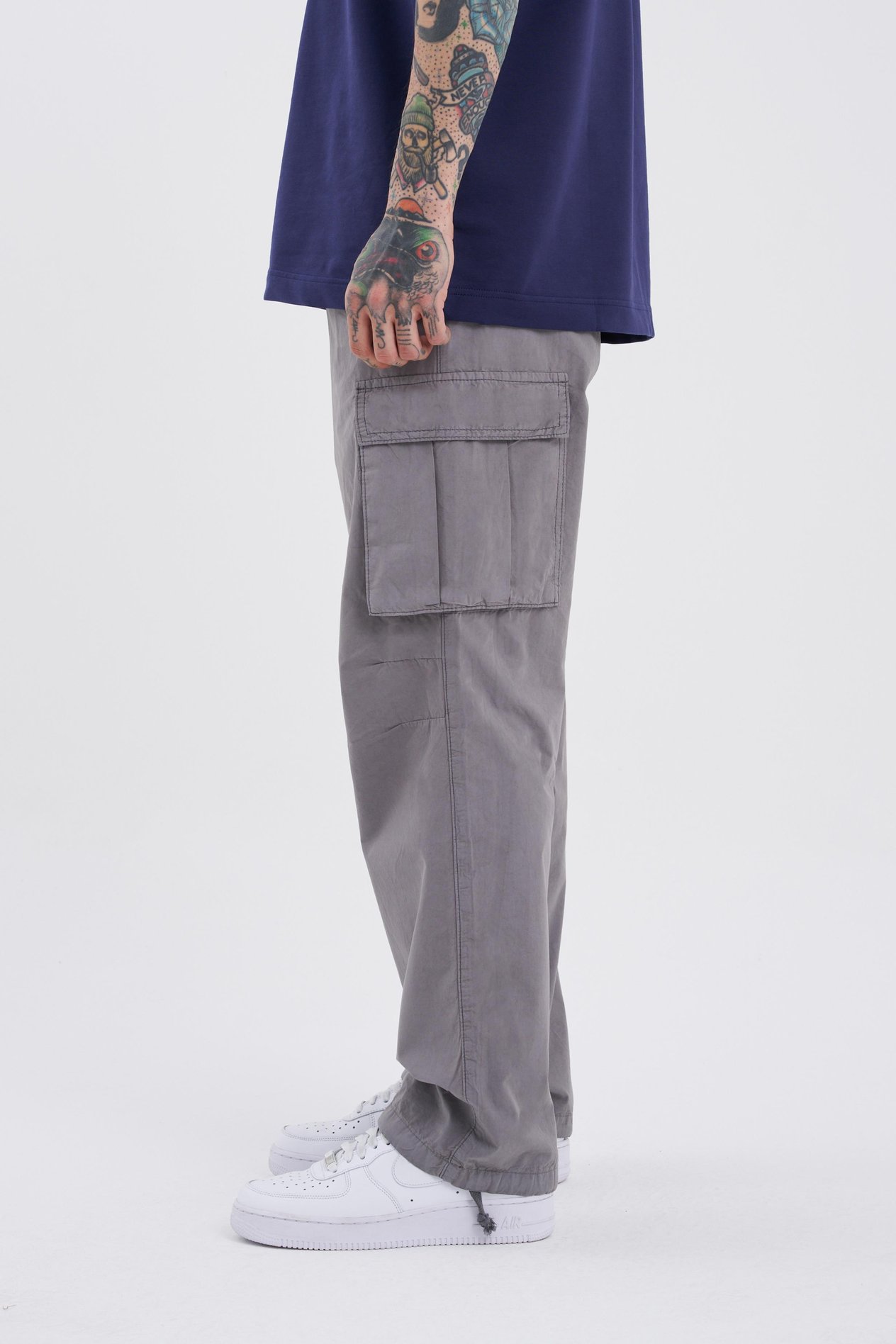 Erkek Paraşüt Kargo Pantolon LIGHT GRAY