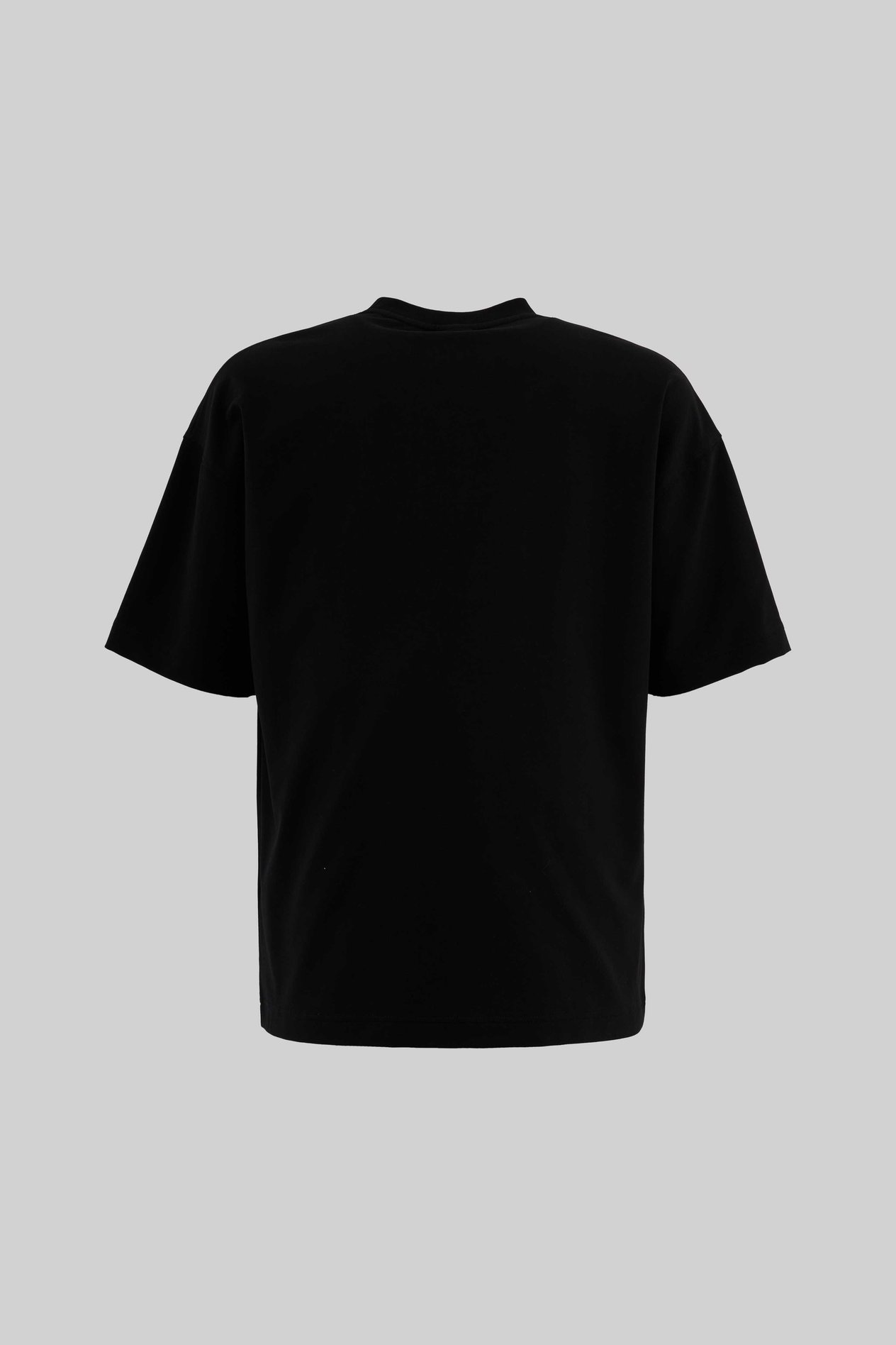 Erkek Parrot Embroidered Oversi̇ze Ti̇şört DARK BLACK
