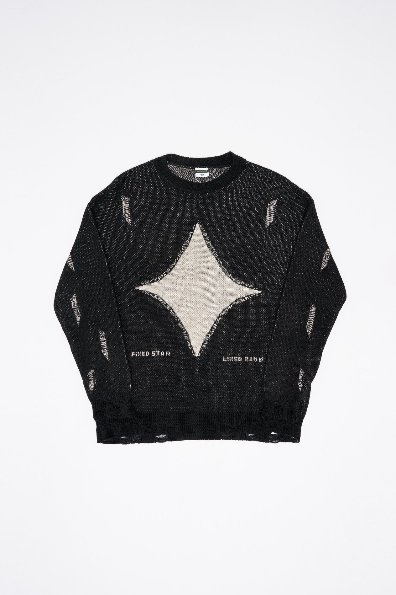 Erkek Patterned Kazak BLACK