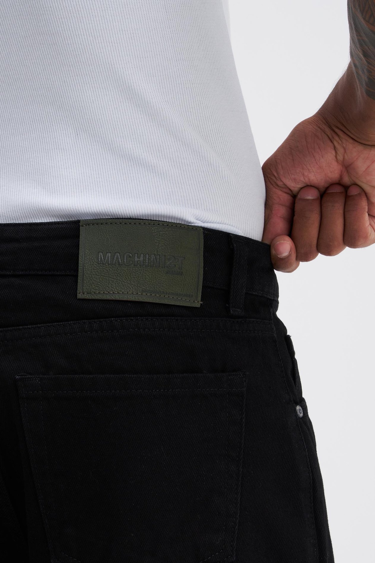 Erkek Relaxed Baggy Jean Siyah Pantolon