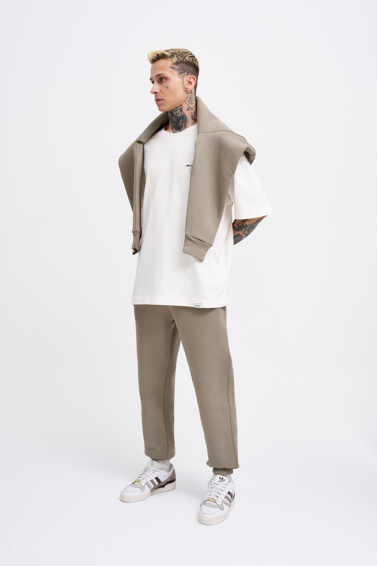 Erkek Relaxed Jogger Basic Eşofman Altı KHAKI