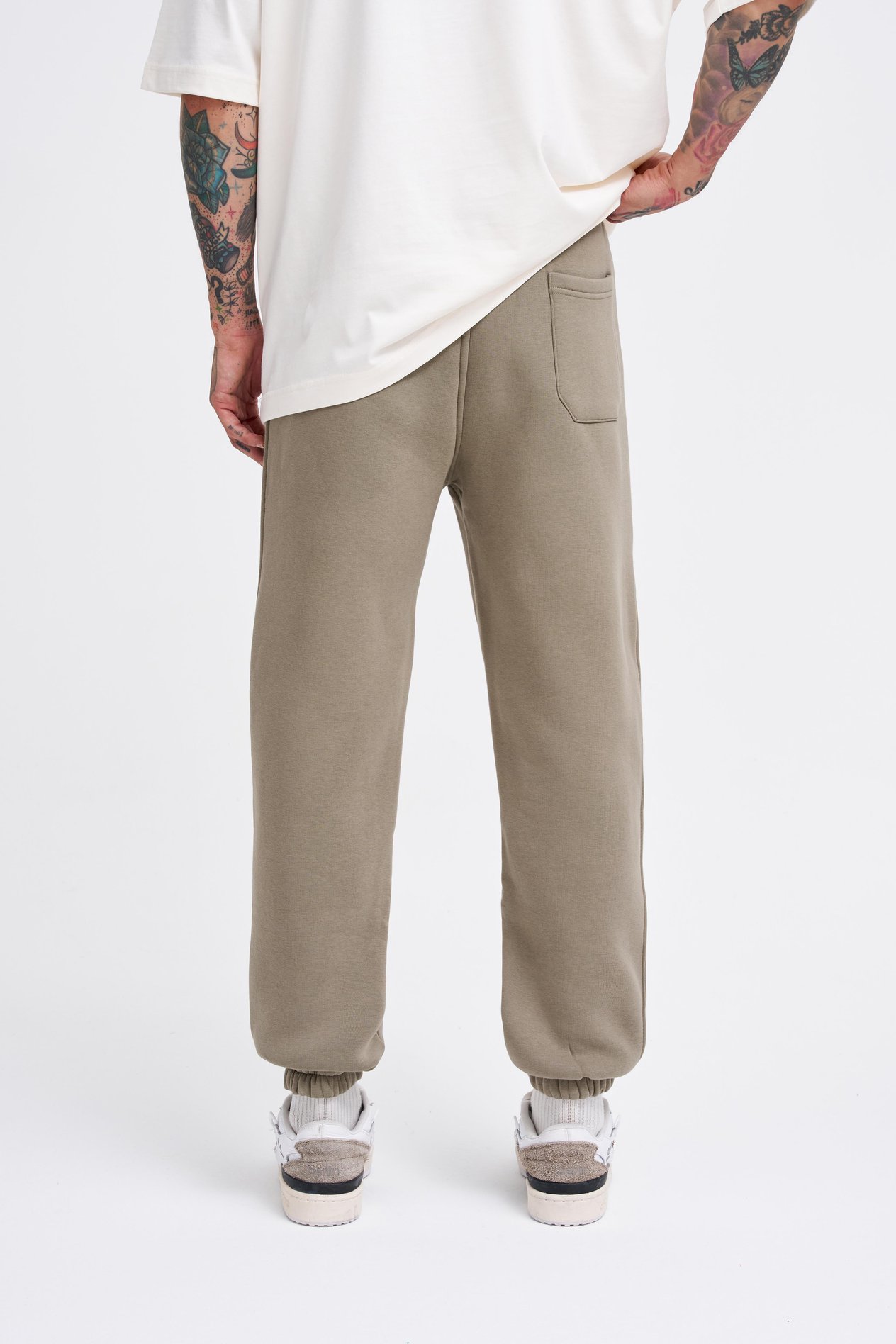 Erkek Relaxed Jogger Basic Eşofman Altı KHAKI