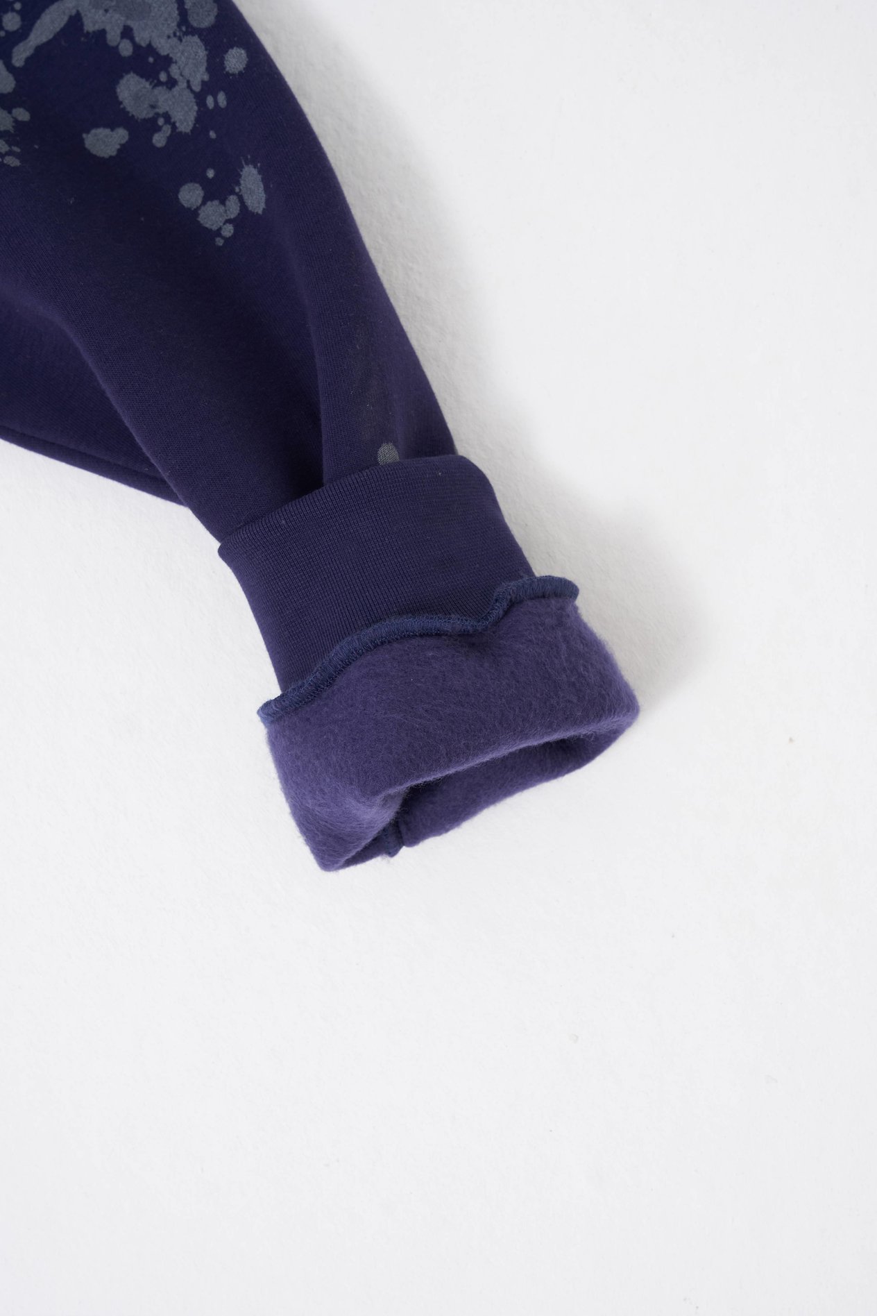 Erkek Splash Printed Hoodie MIDNIGHT BLUE