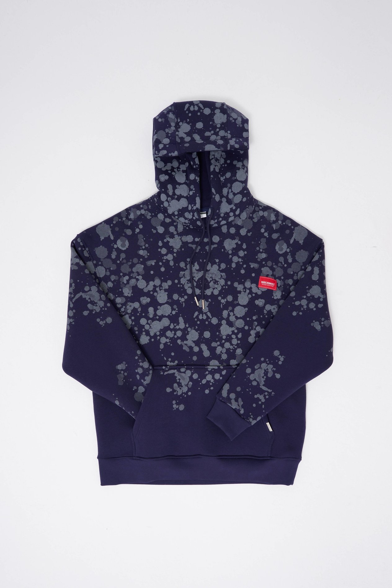 Erkek Splash Printed Hoodie MIDNIGHT BLUE