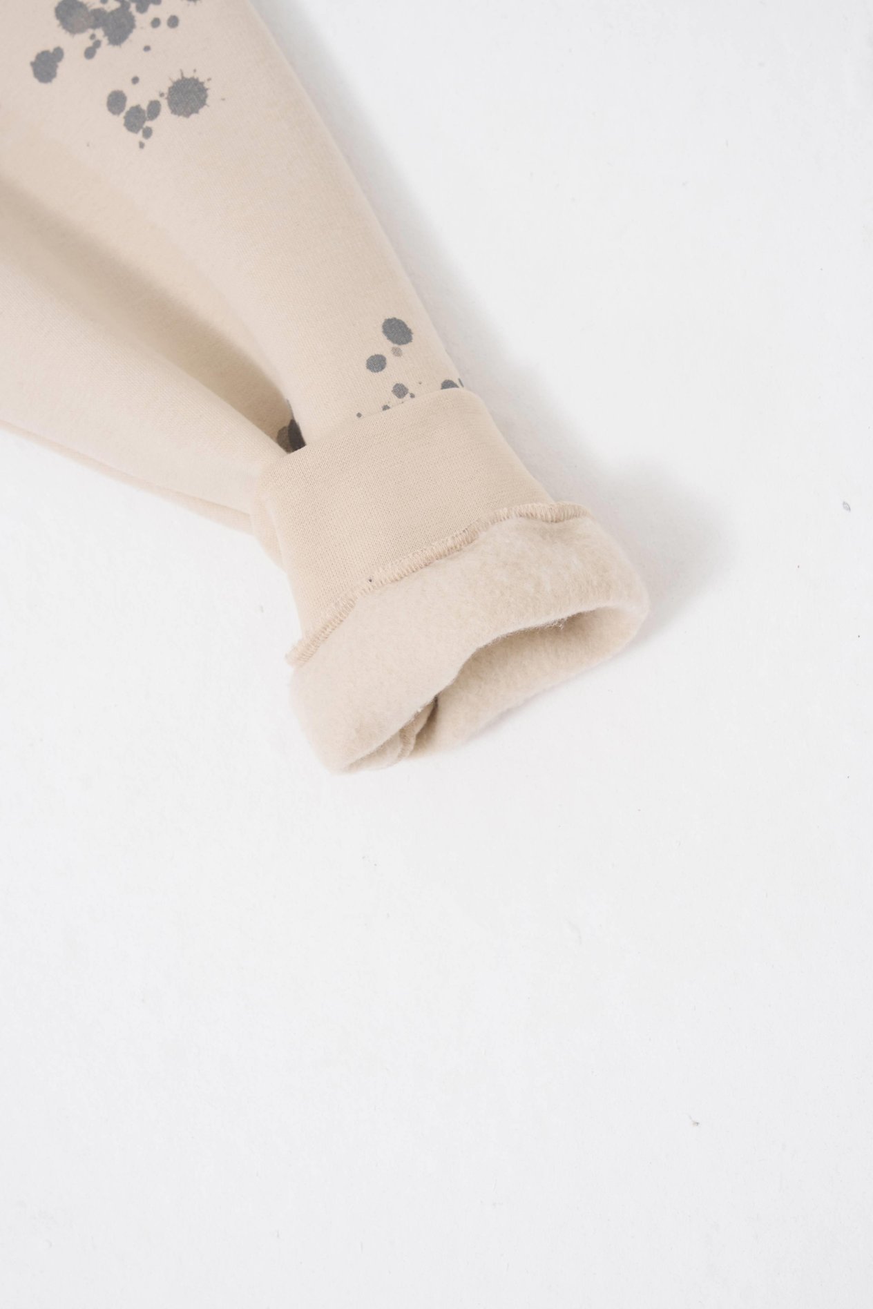 Erkek Splash Printed Hoodie SOFT BEIGE