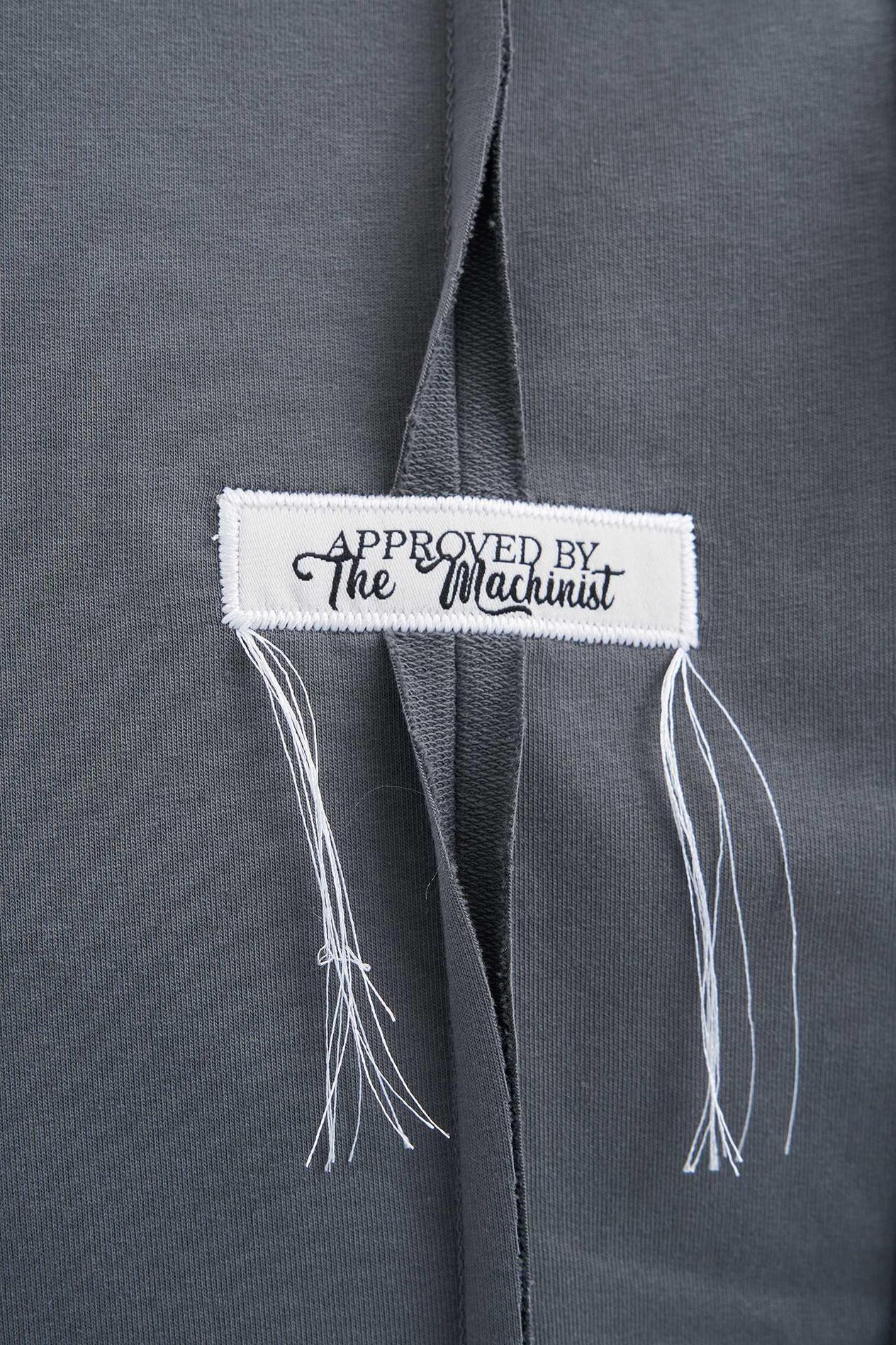 Erkek Stitch Detailed Split Oversi̇ze Ti̇şört SMOKED