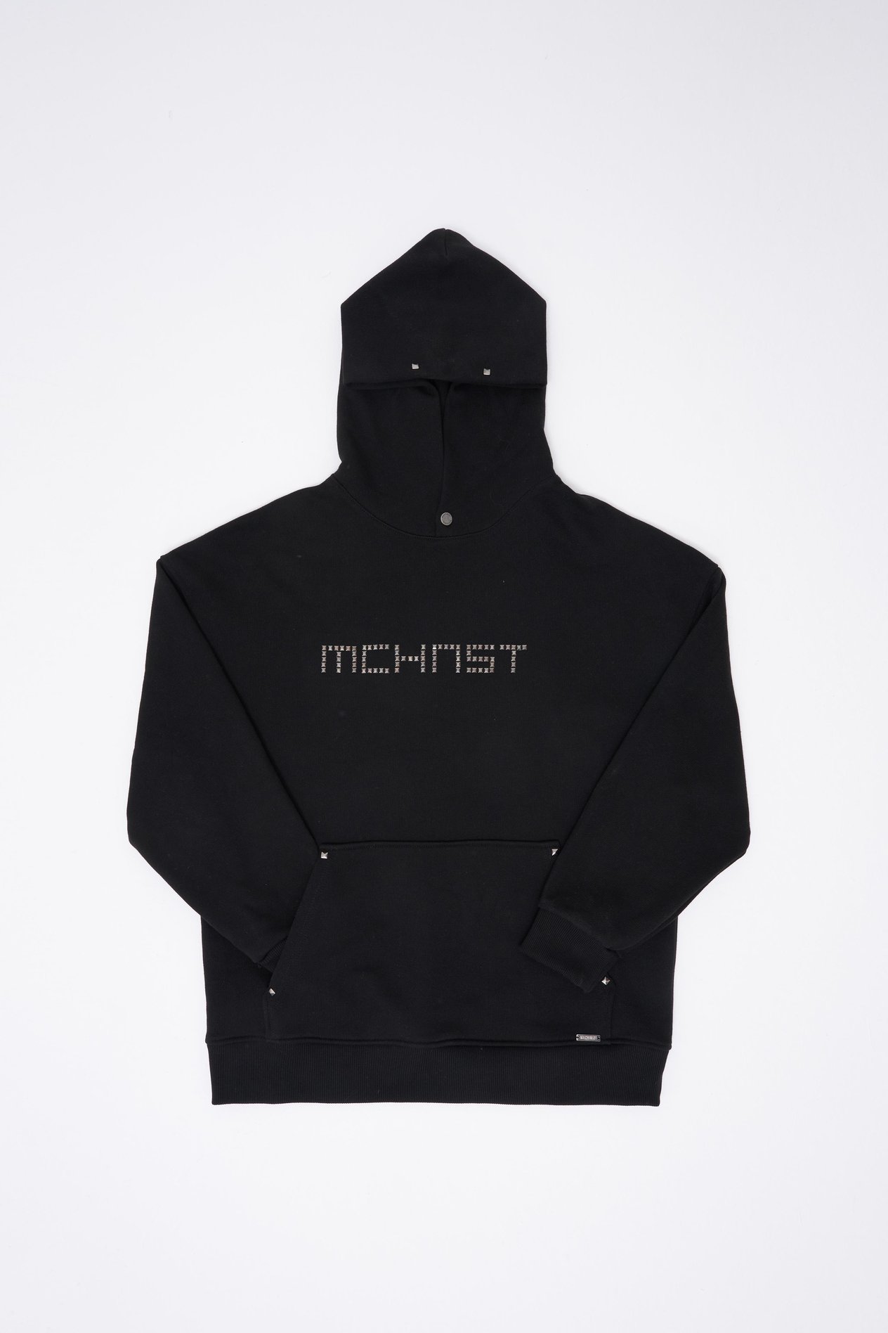Erkek Studded Hoodie BLACK