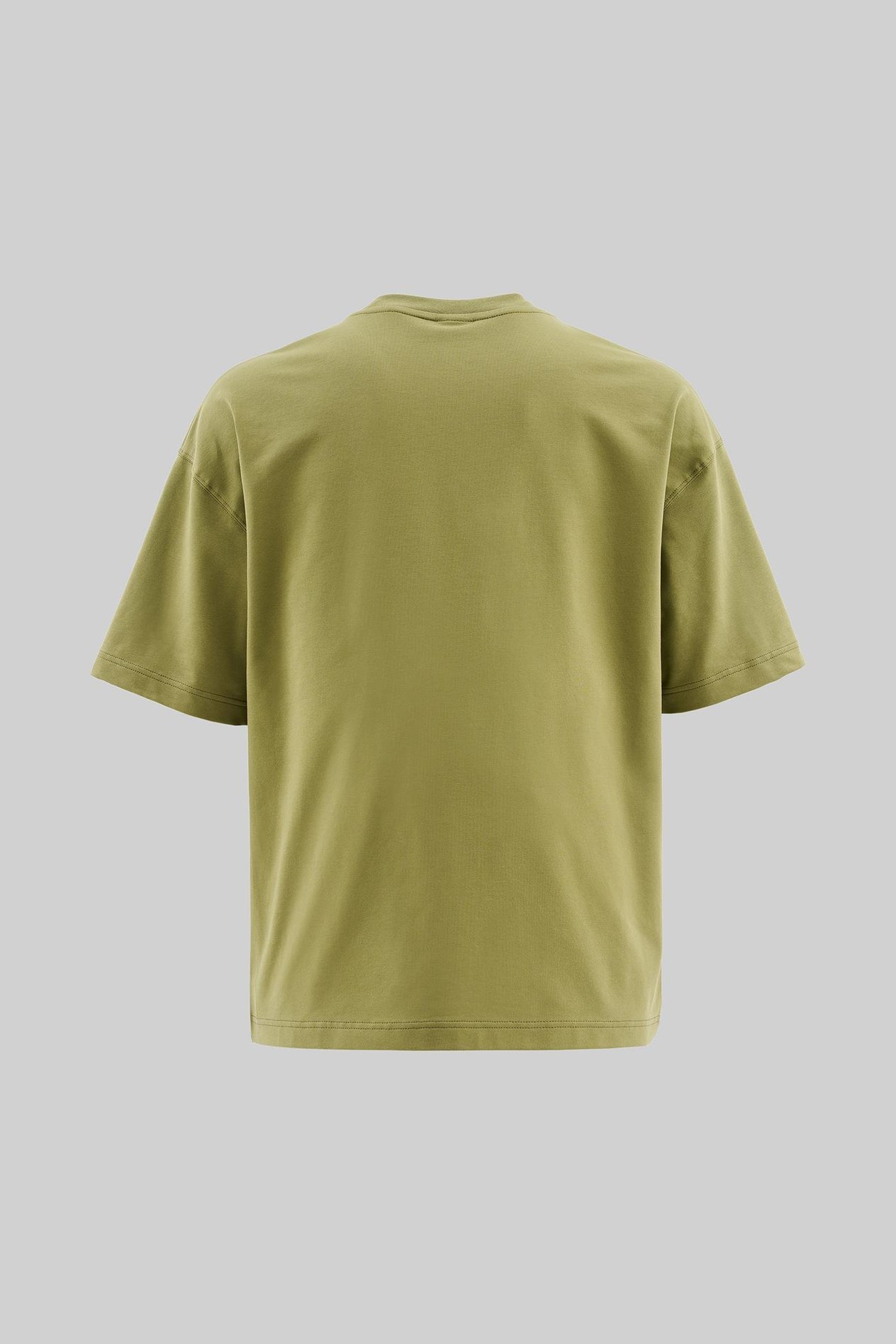 Erkek Swan Printed Oversi̇ze Ti̇şört ARMY GREEN