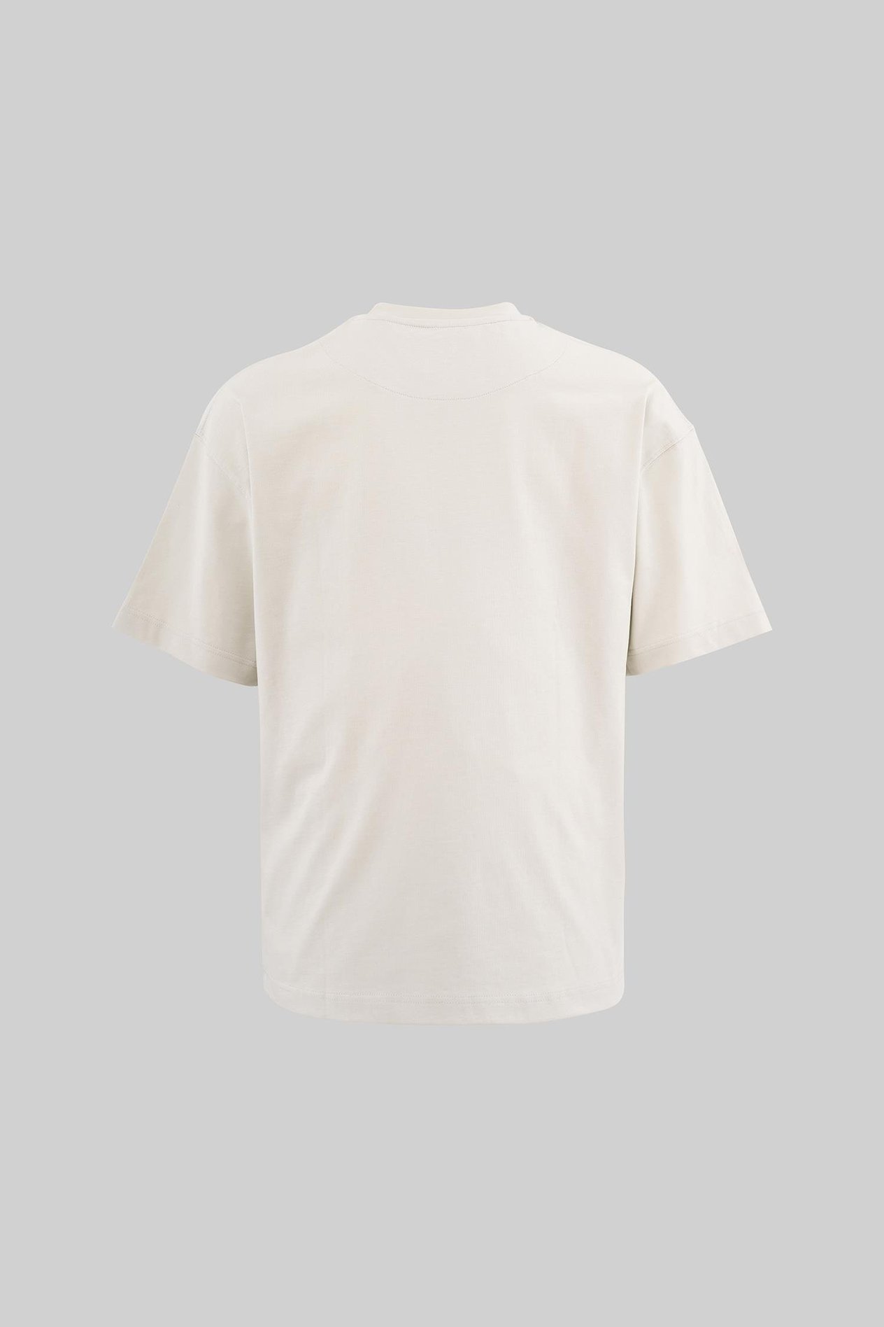 Erkek Technical Zig-Zag Embroidered Oversi̇ze Ti̇şört SPACE GREY