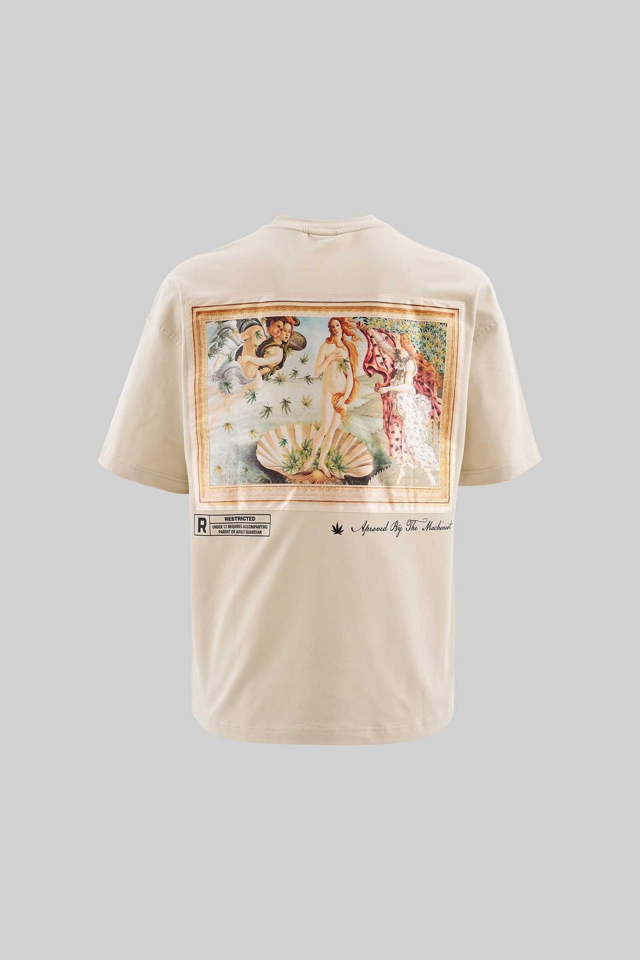 Erkek Venus Covered With Weed Oversi̇ze Ti̇şört SOFT BEIGE