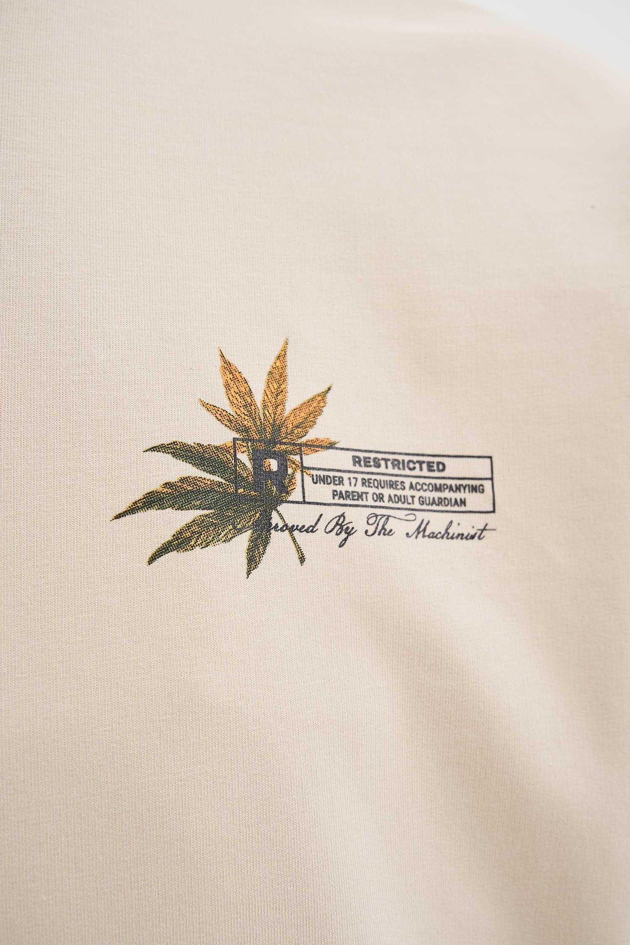 Erkek Venus Covered With Weed Oversi̇ze Ti̇şört SOFT BEIGE