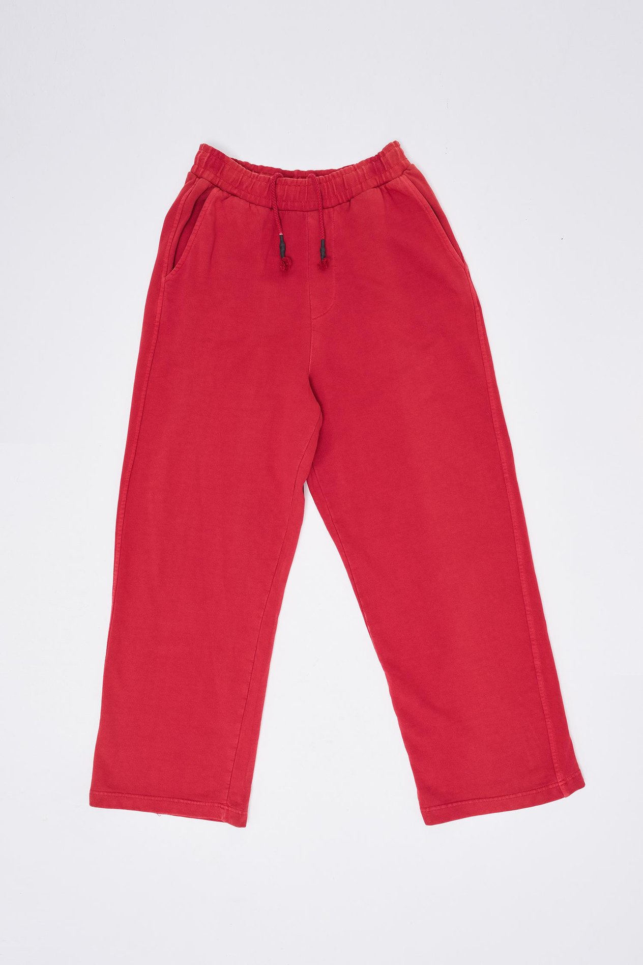 Erkek Yıkamalı Basic Baggy Kırmızı Eşofman Altı