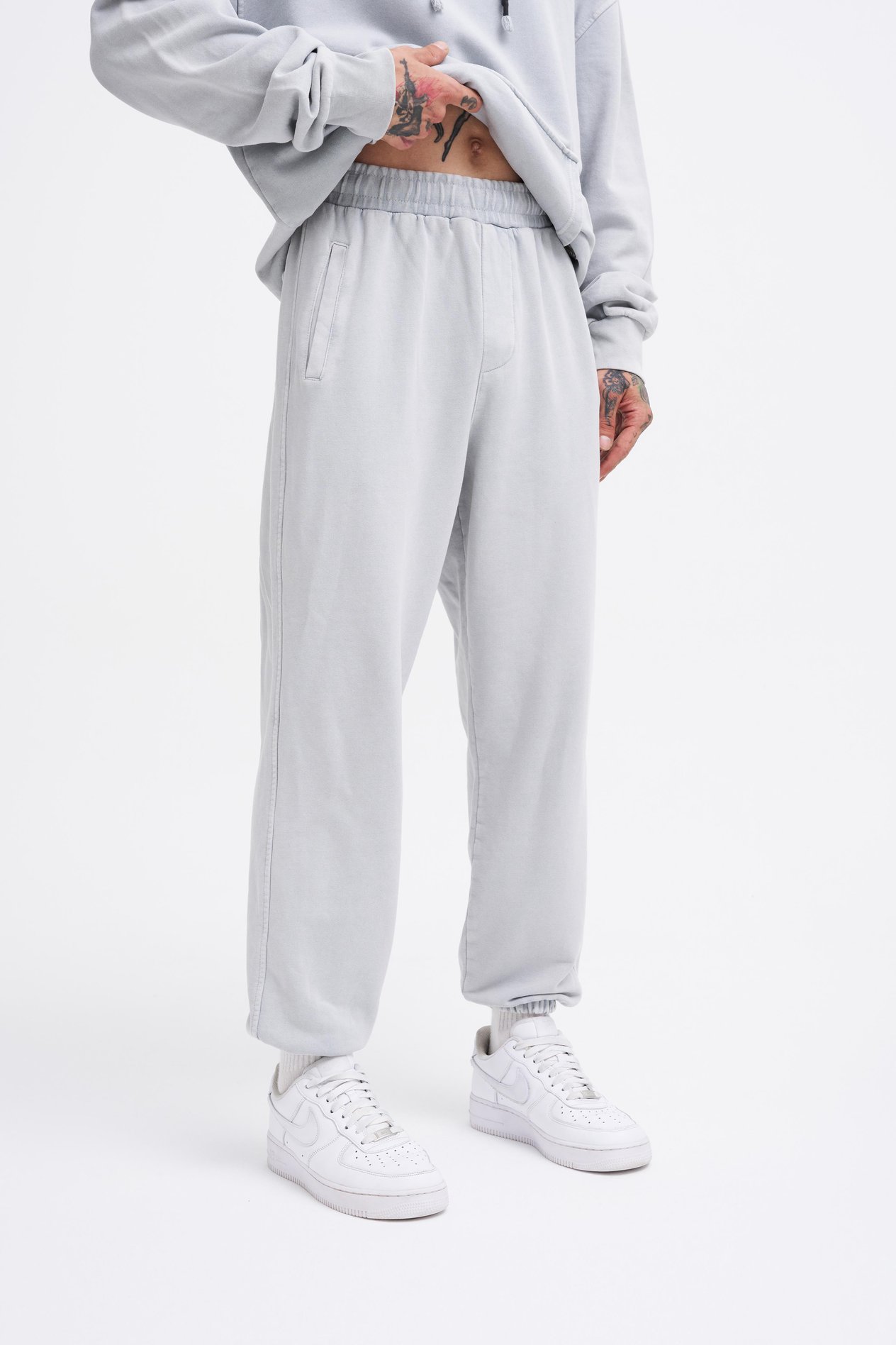 Erkek Yıkamalı Basic Jogger Ghost Eşofman Altı