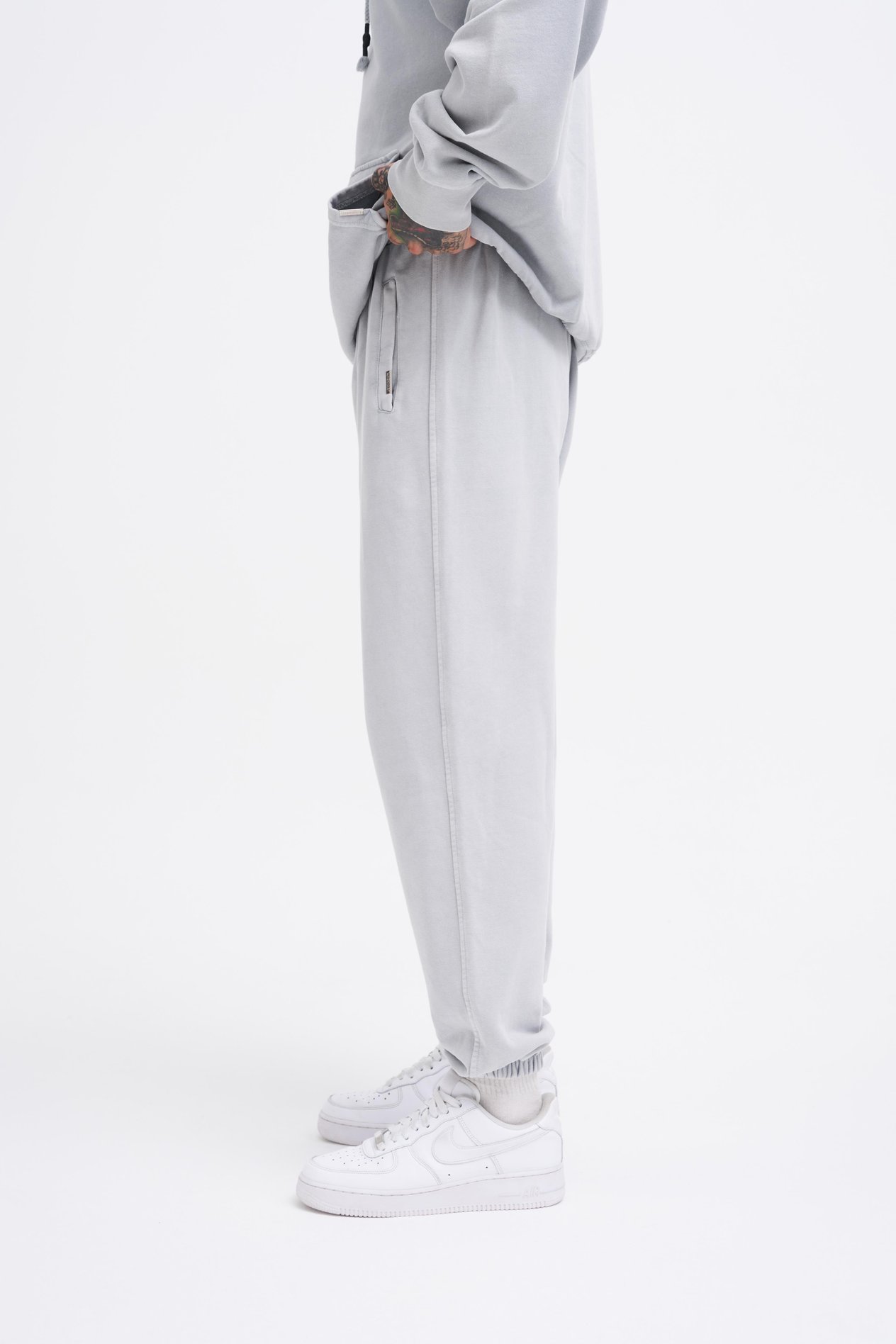 Erkek Yıkamalı Basic Jogger Ghost Eşofman Altı