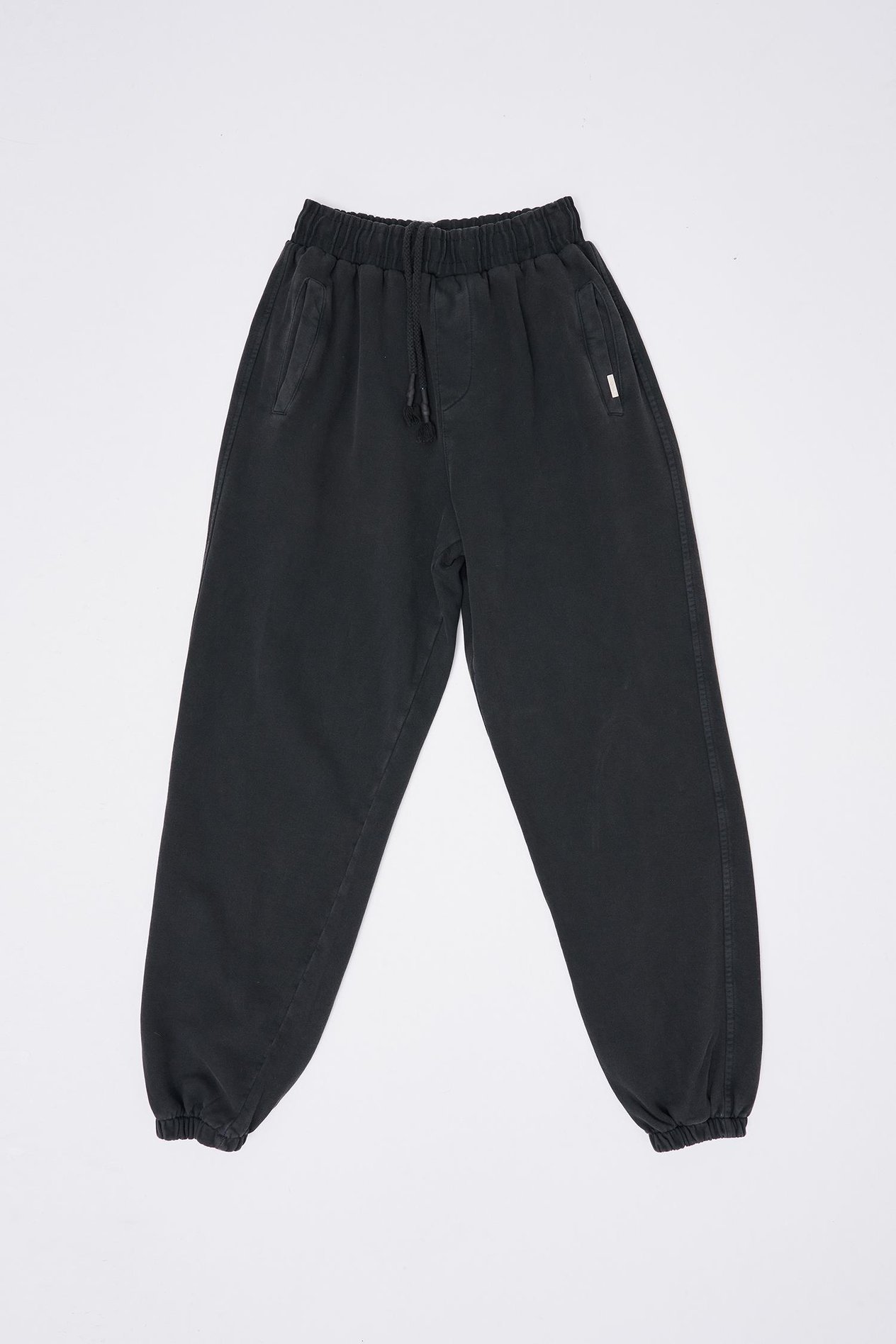 Erkek Yıkamalı Basic Jogger Siyah Eşofman Altı