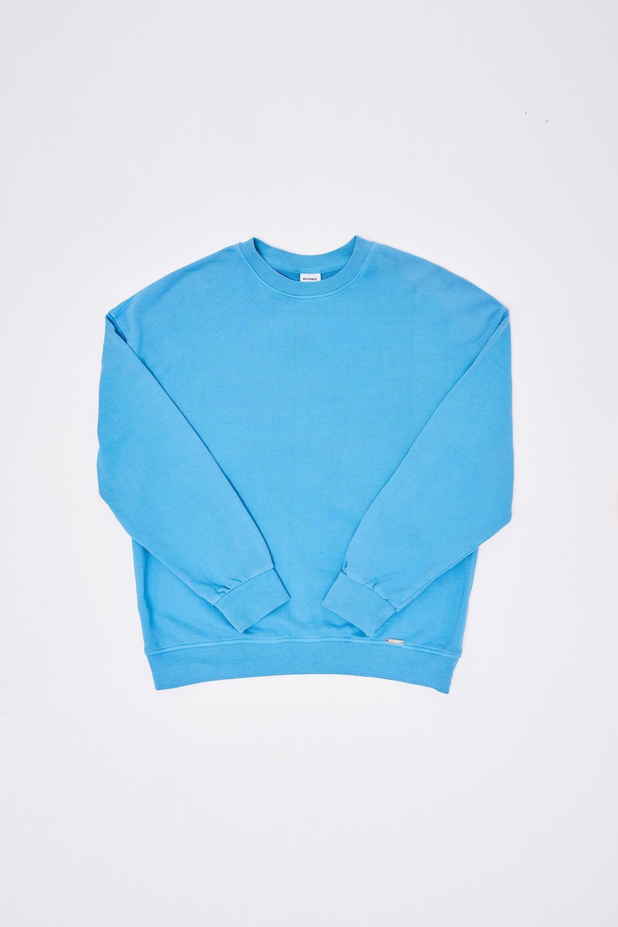 Erkek Yıkamalı Oversize Açık Mavi Sweatshirt