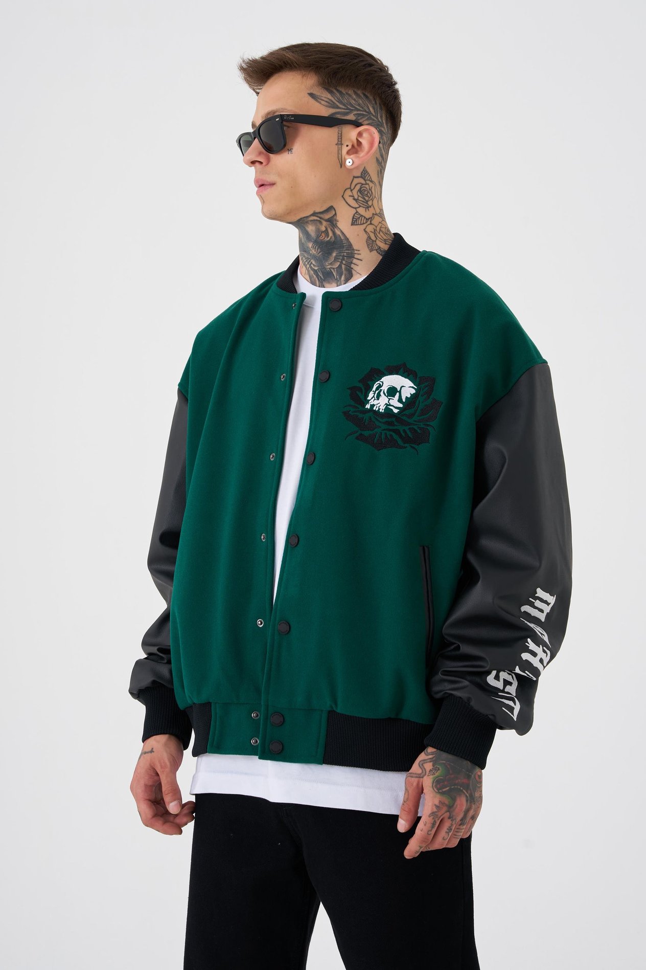 Erkek Go To War Oversize Yeşil Bomber Ceket