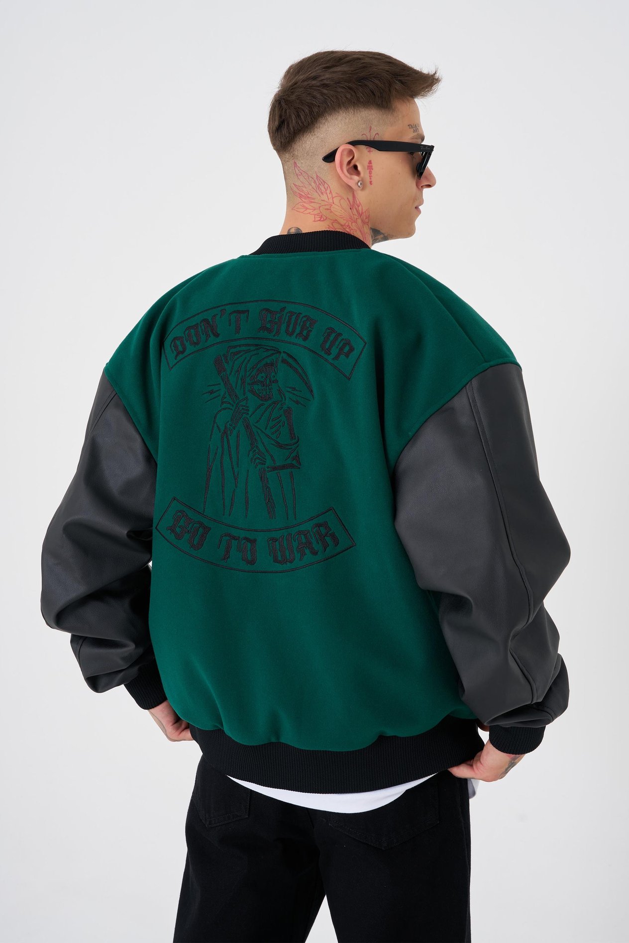 Erkek Go To War Oversize Yeşil Bomber Ceket
