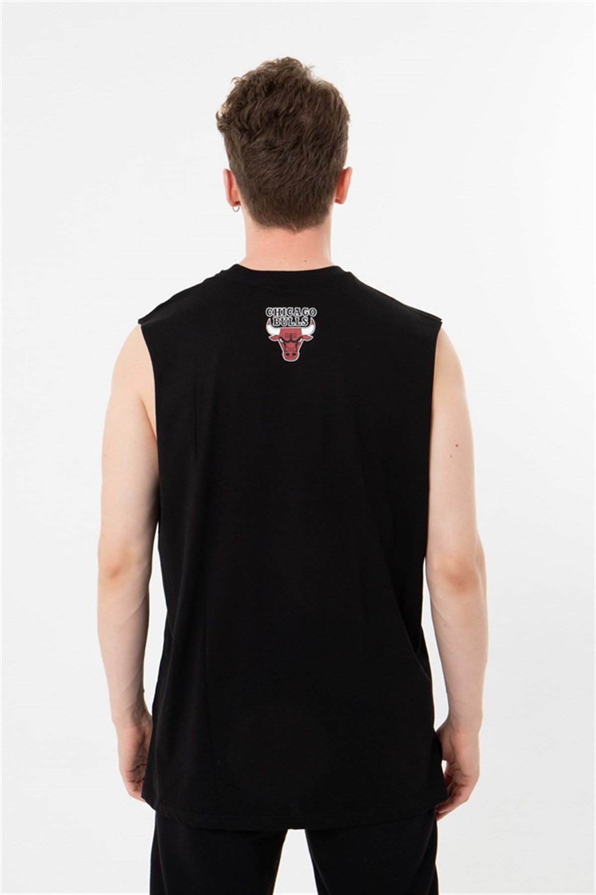Bulls Oversize Kolsuz Ice Gri T-Shirt-SİYAH