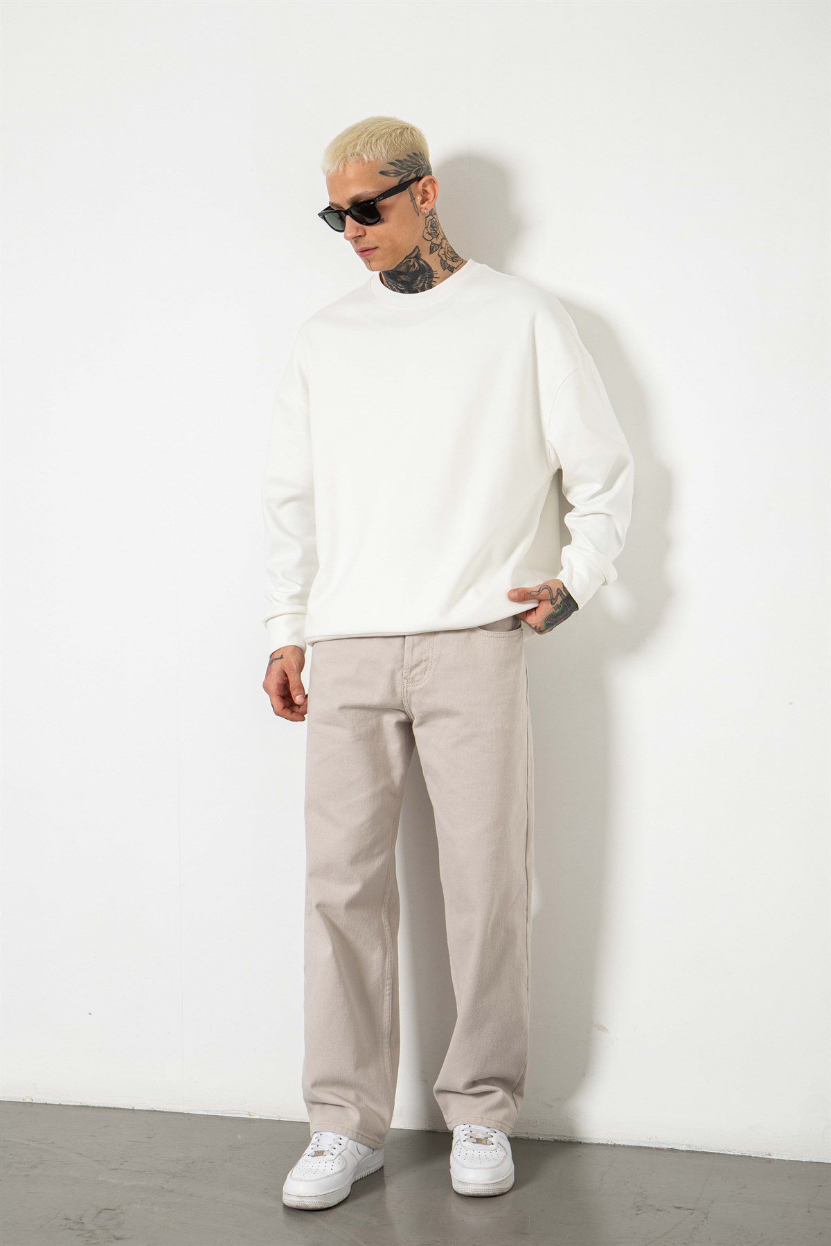 Baggy Gabardin Kumaş Pantolon DUMAN