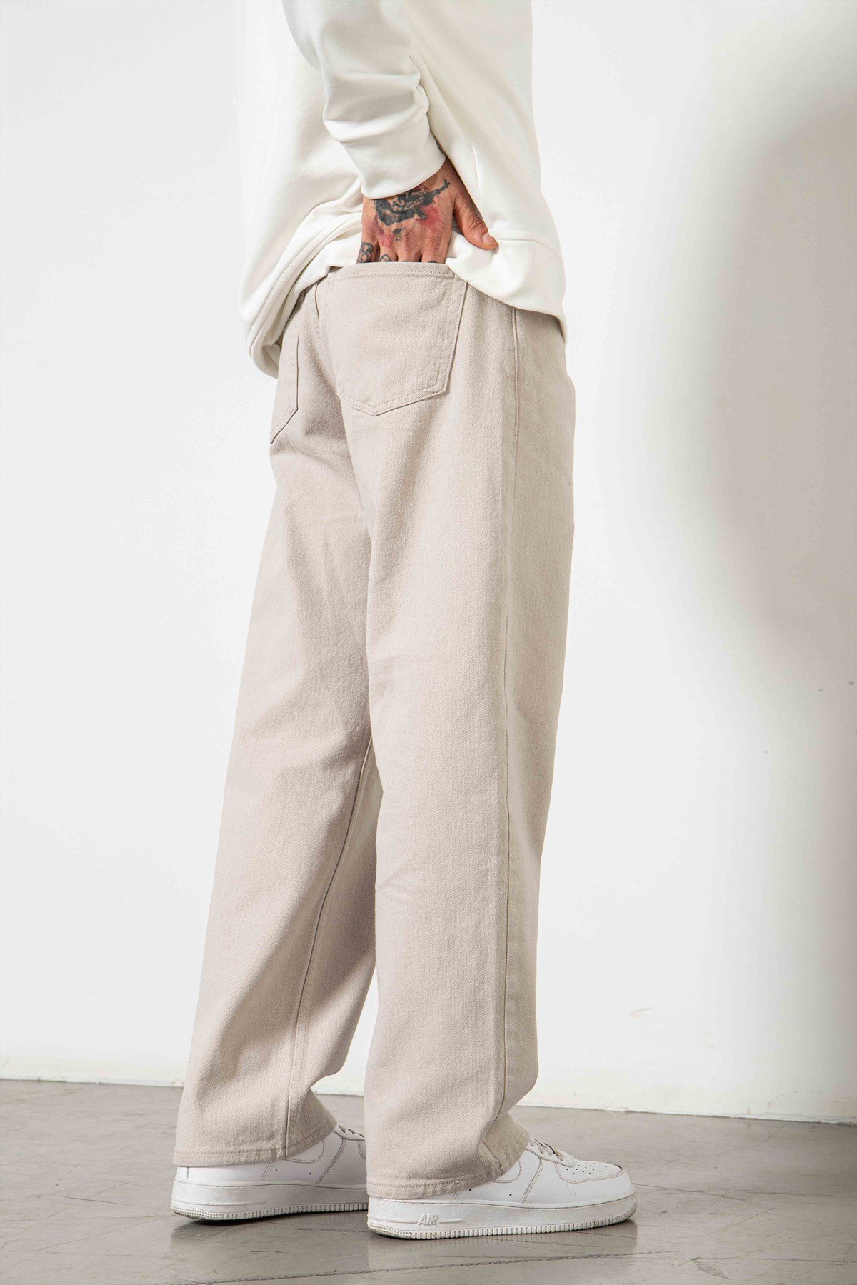 Baggy Gabardin Kumaş Pantolon DUMAN