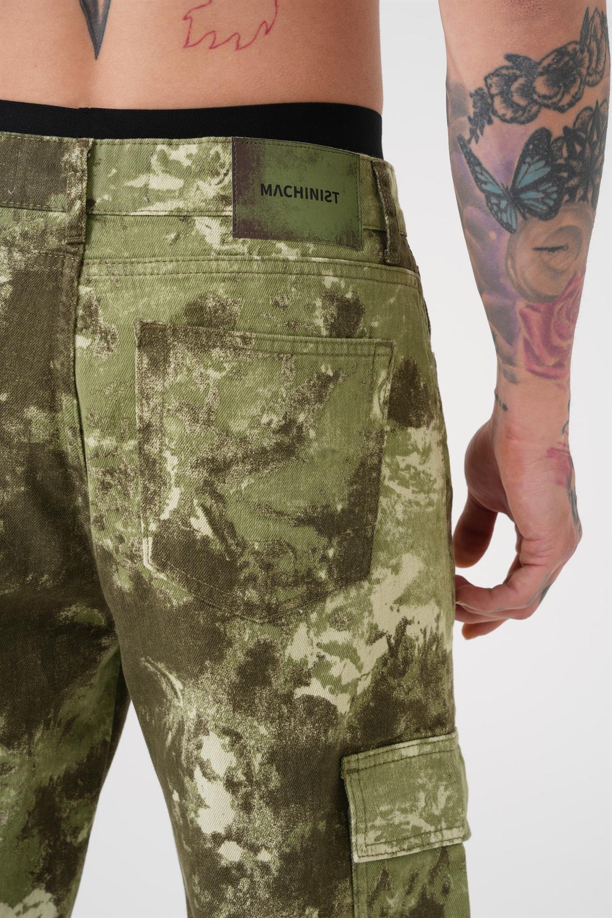 DESENLİ KARGO CEPLİ BAGGY KOT PANTOLON / KAMUFLAJ