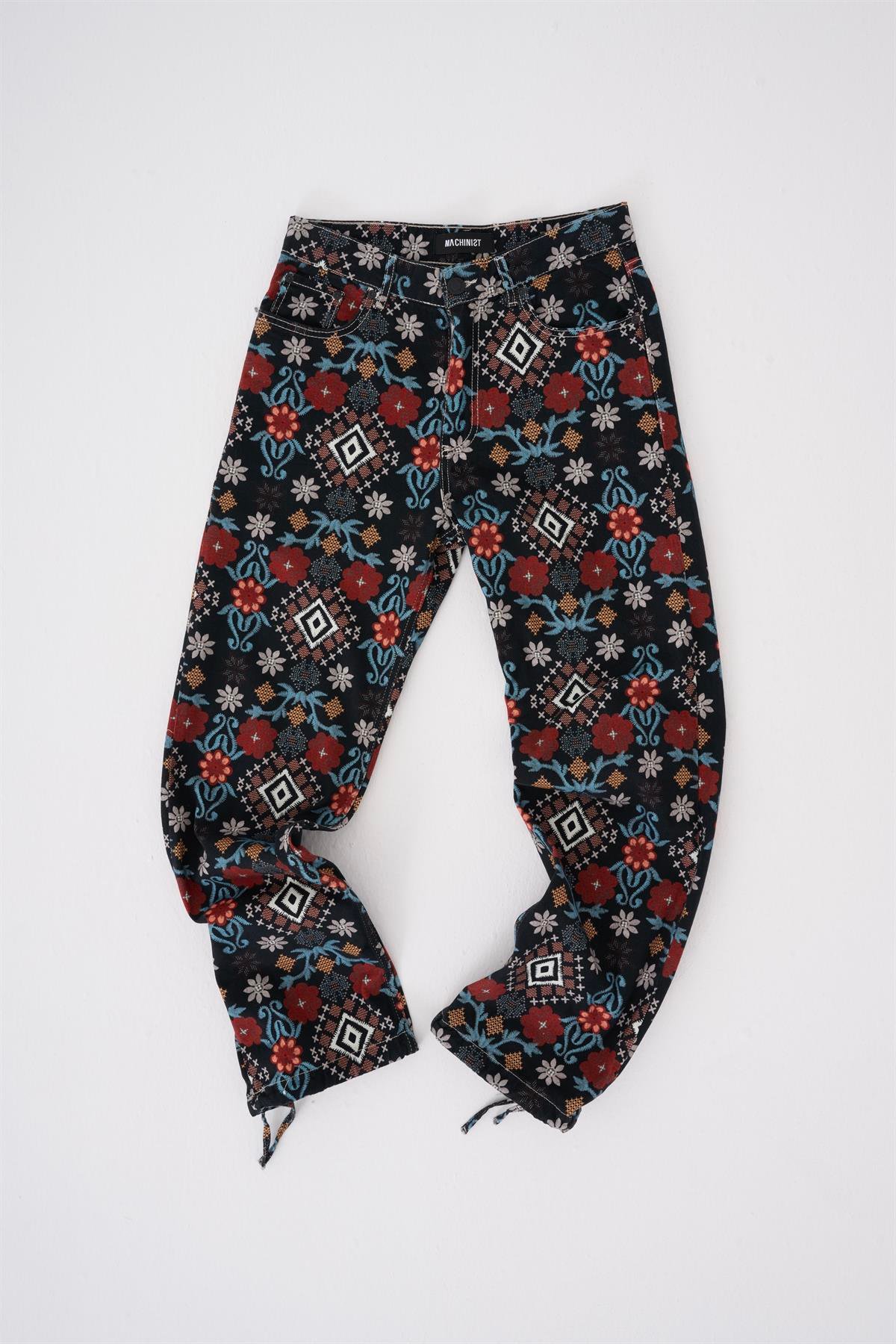 Baggy Baskılı Jean Pantolon Nirvana